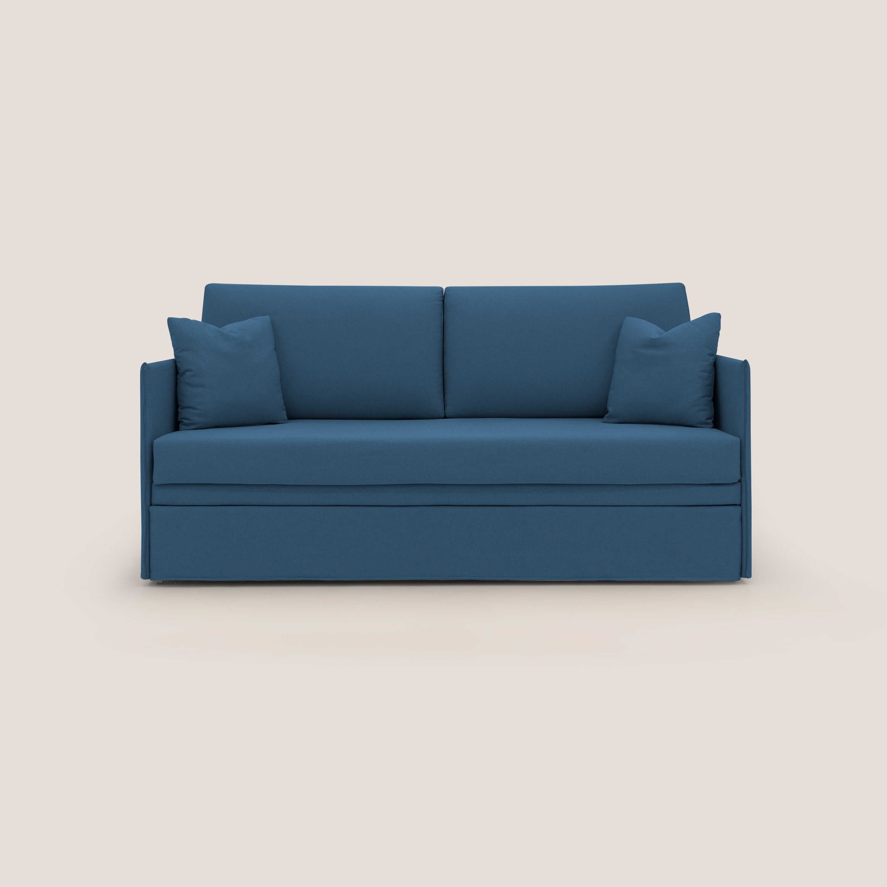 Tortona Divano duplex con doppio letto in tessuto simil cotone impermeabile T13 blu - divani.store