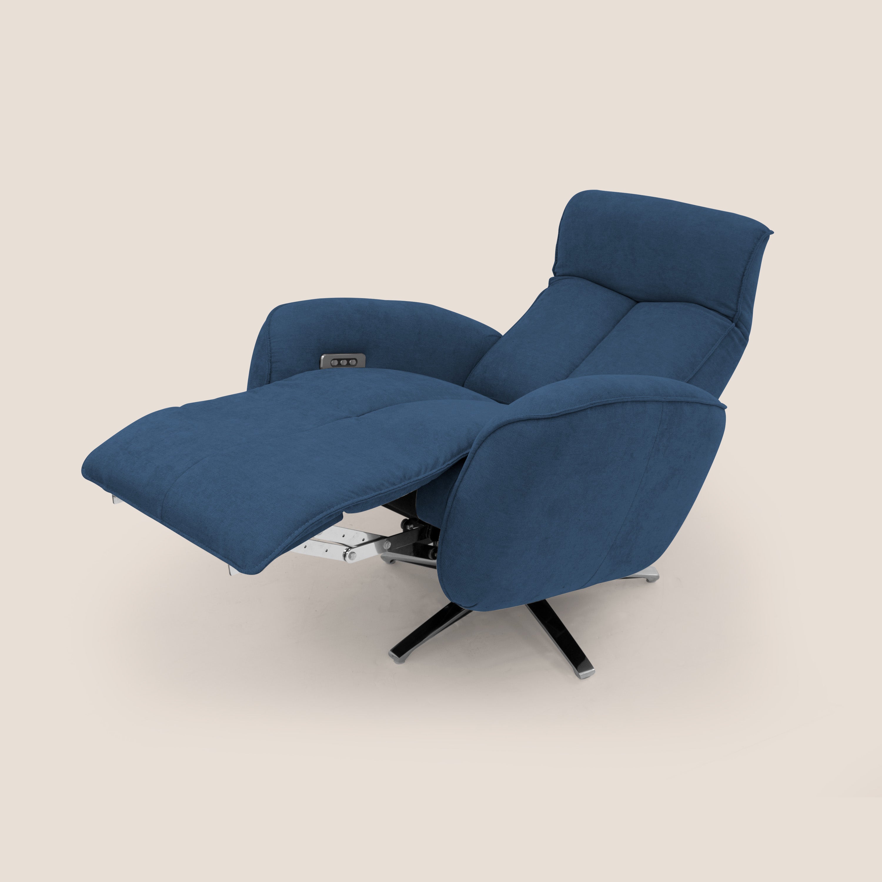 EVA Poltroncina RELAX in morbido tessuto impermeabile T02 blu - divani.store