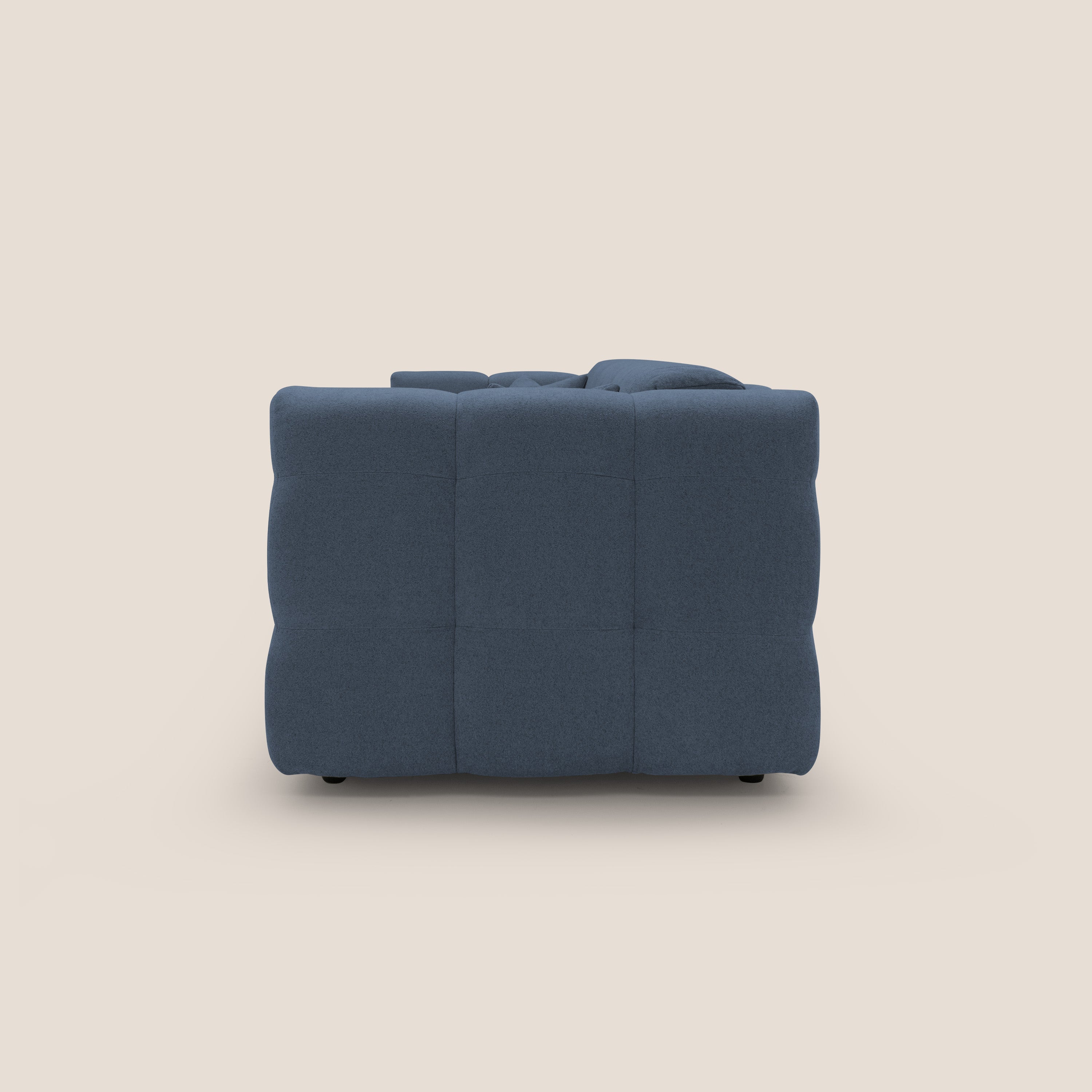 Tender Divano letto matrimoniale dal design innovativo in tessuto bouclet impermeabile T07 blu - divani.store