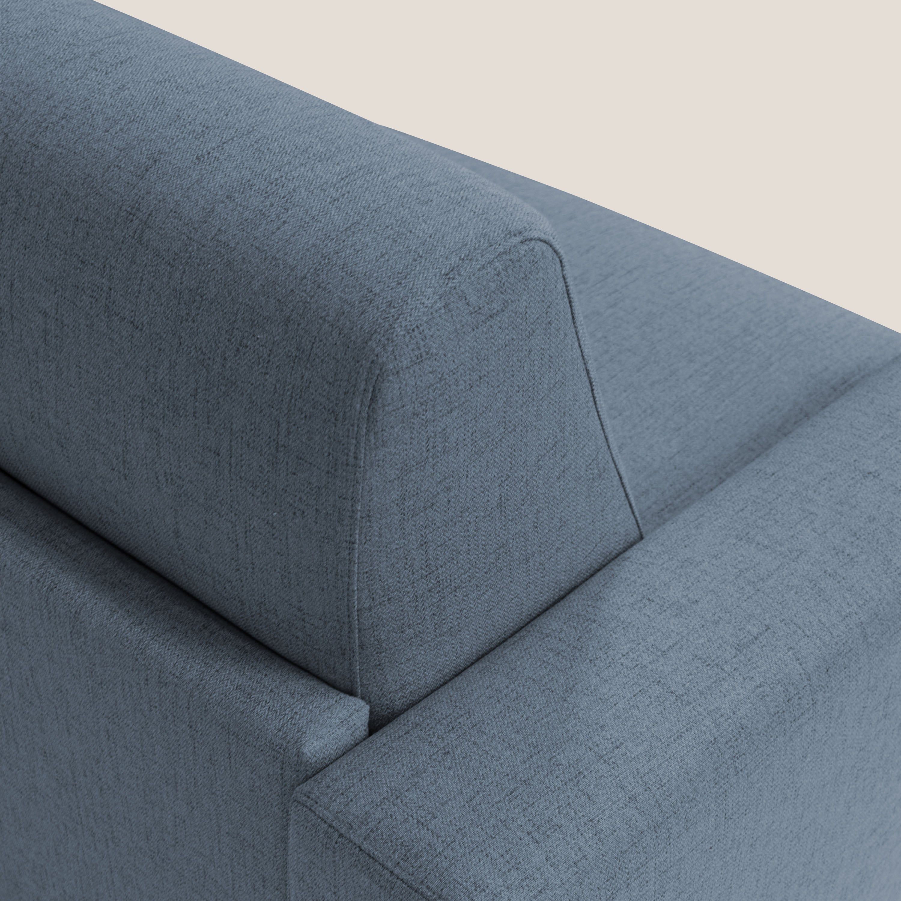 Nixon Divano letto matrimoniale con materasso 20 cm in tessuto impermeabile T03 blu - divani.store