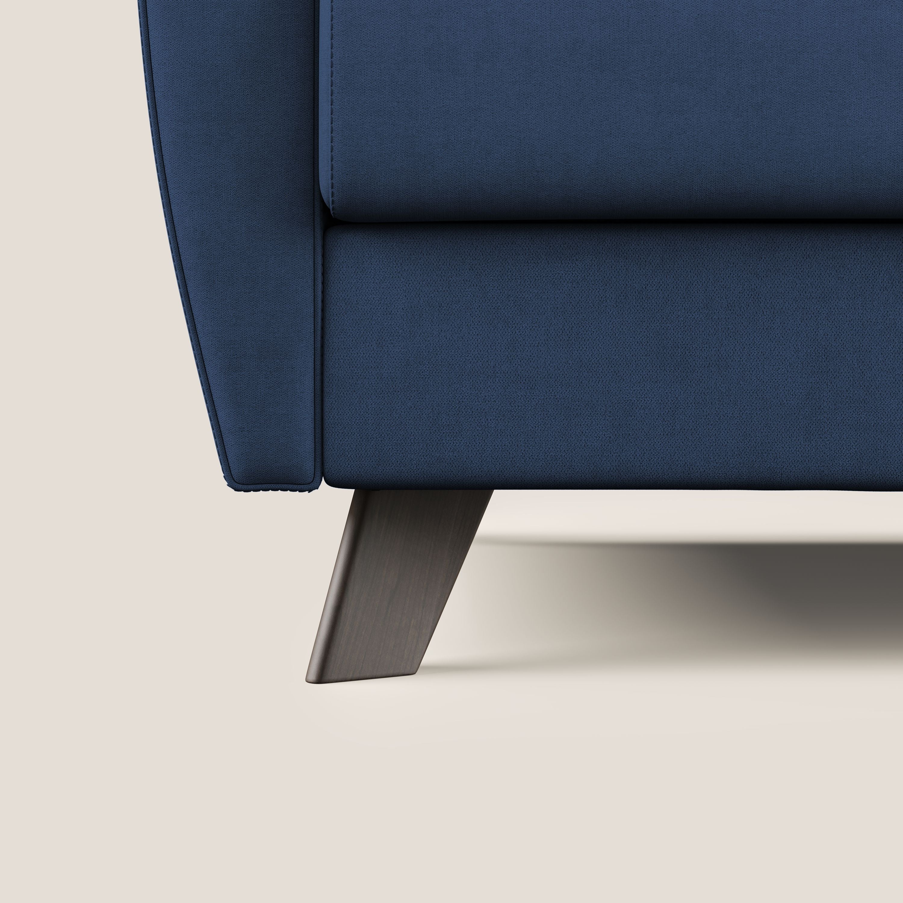 Callisto Divano letto matrimoniale in tessuto morbido impermeabile T02 blu - divani.store