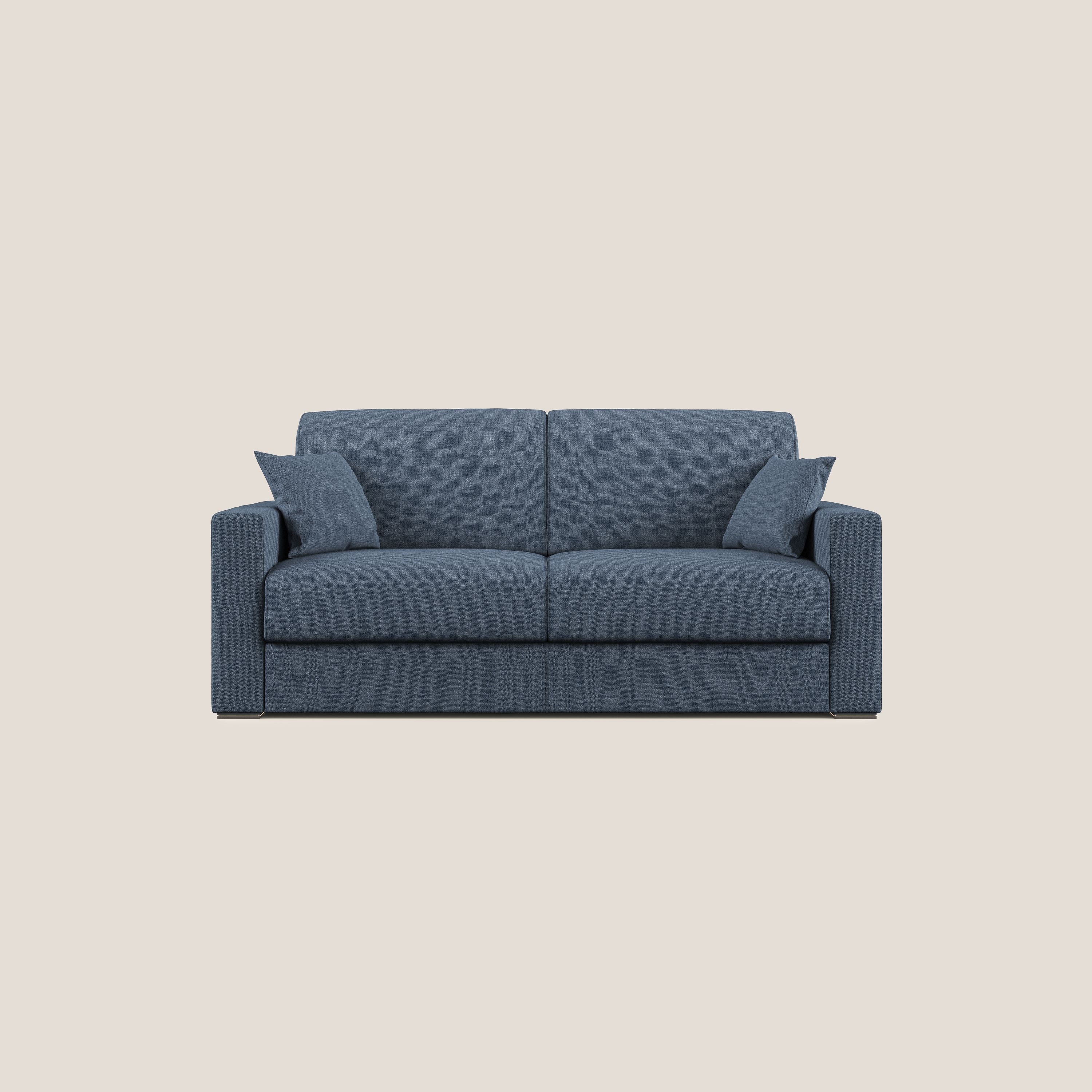 Best Divano letto matrimoniale in tessuto smacchiabile QuickClean T08 blu - divani.store