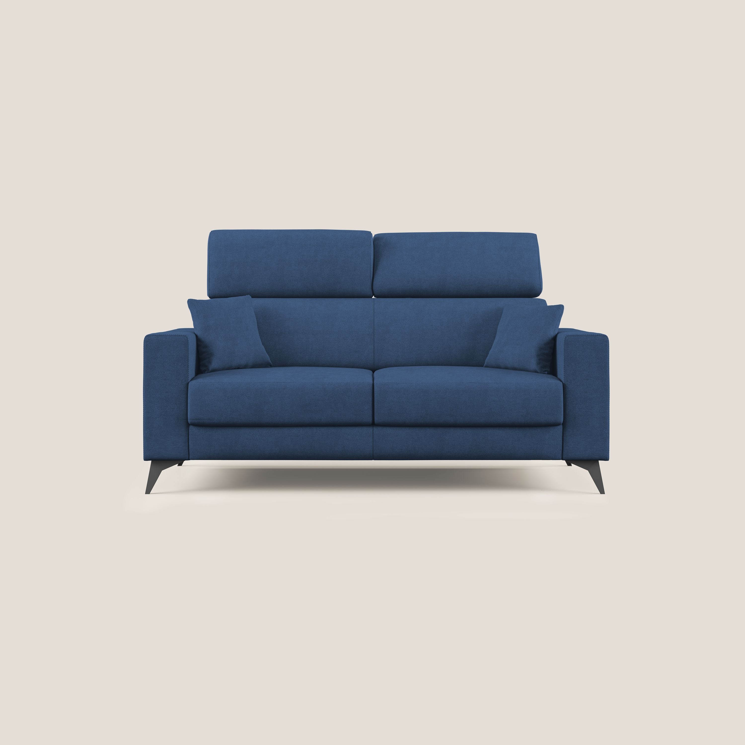Pegaso divano letto con poggiatesta reclinabili e rivestimento T02 blu - divani.store