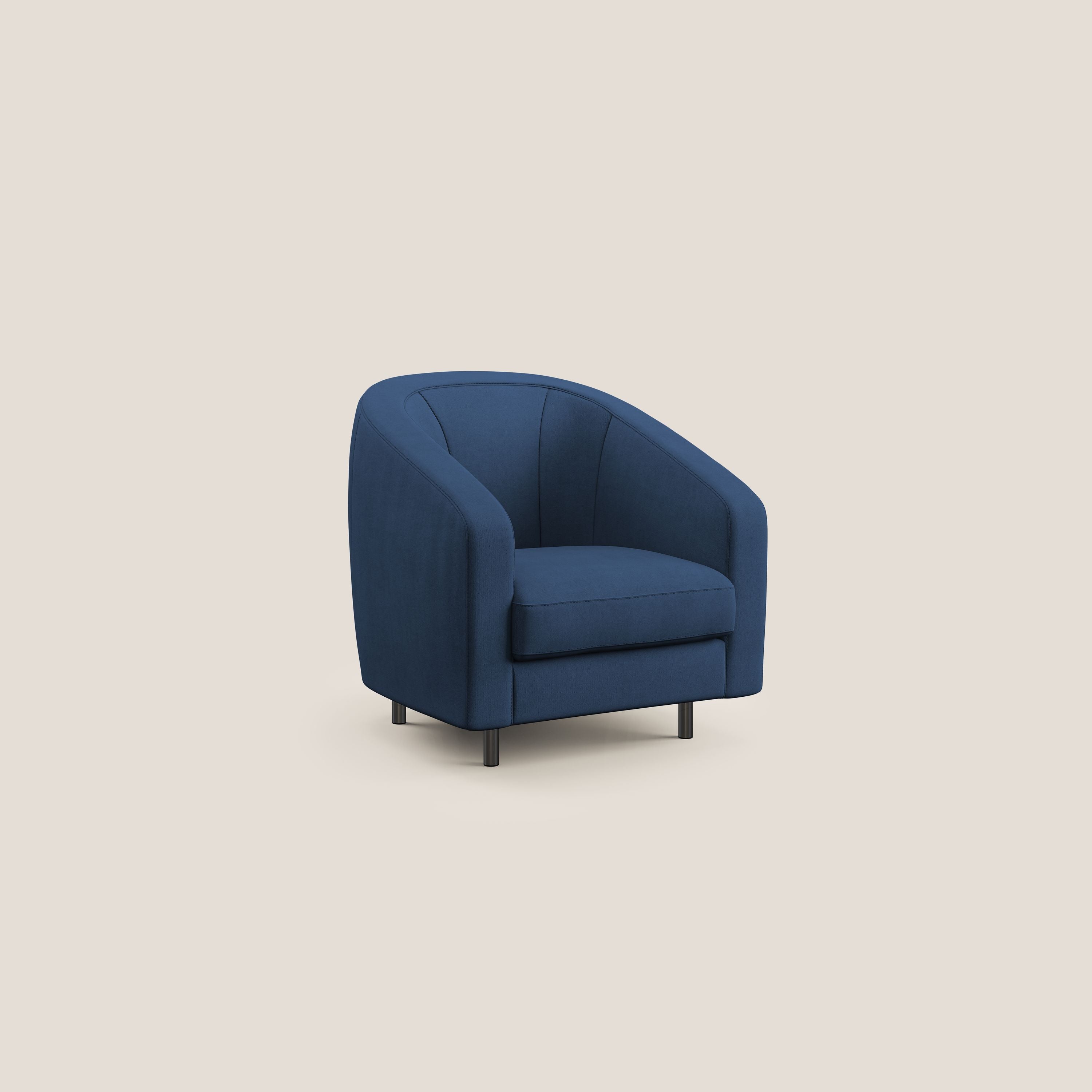 Pandora Poltroncina in tessuto morbido impermeabile T02 blu - divani.store