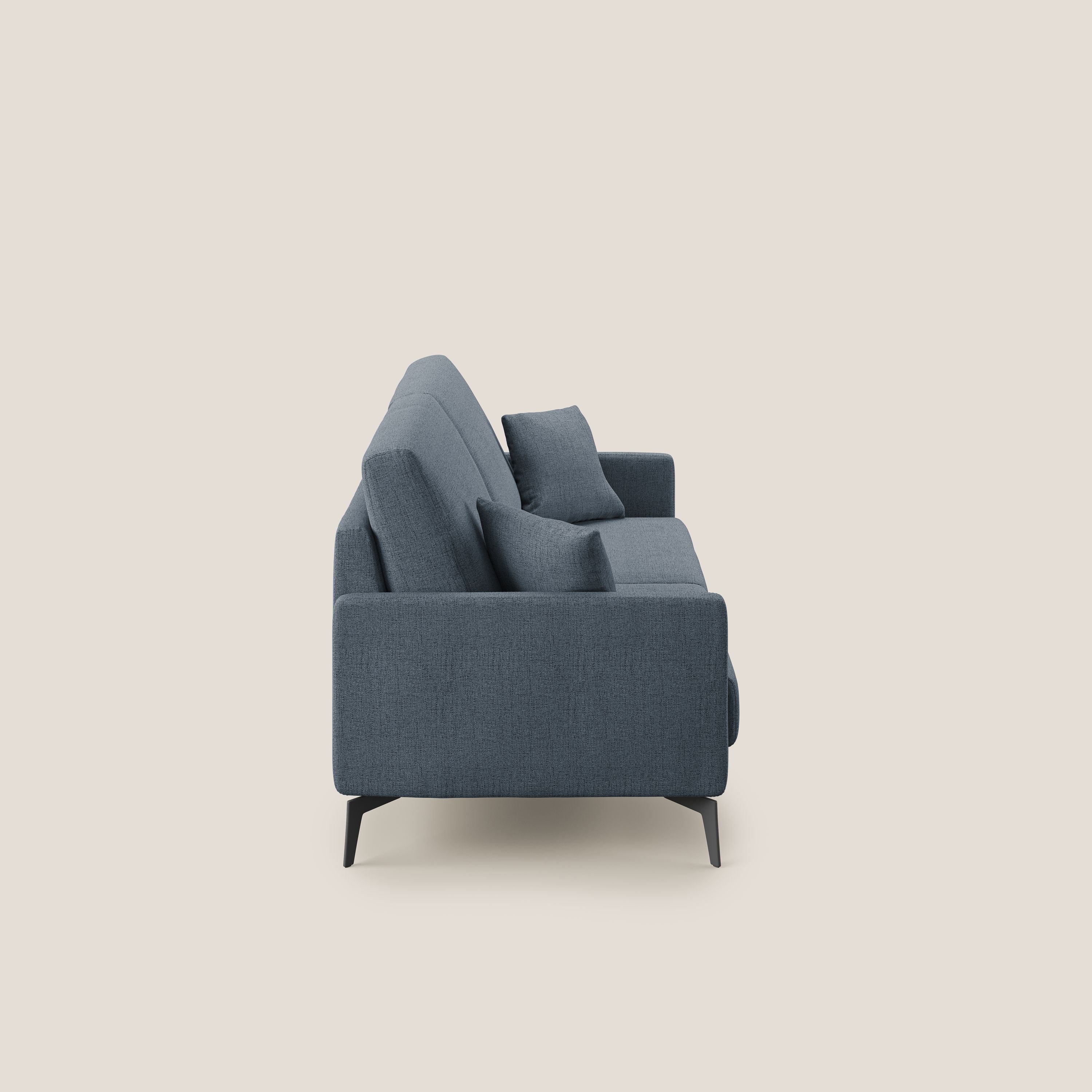 Saturno divano moderno in tessuto morbido impermeabile T03 blu - divani.store