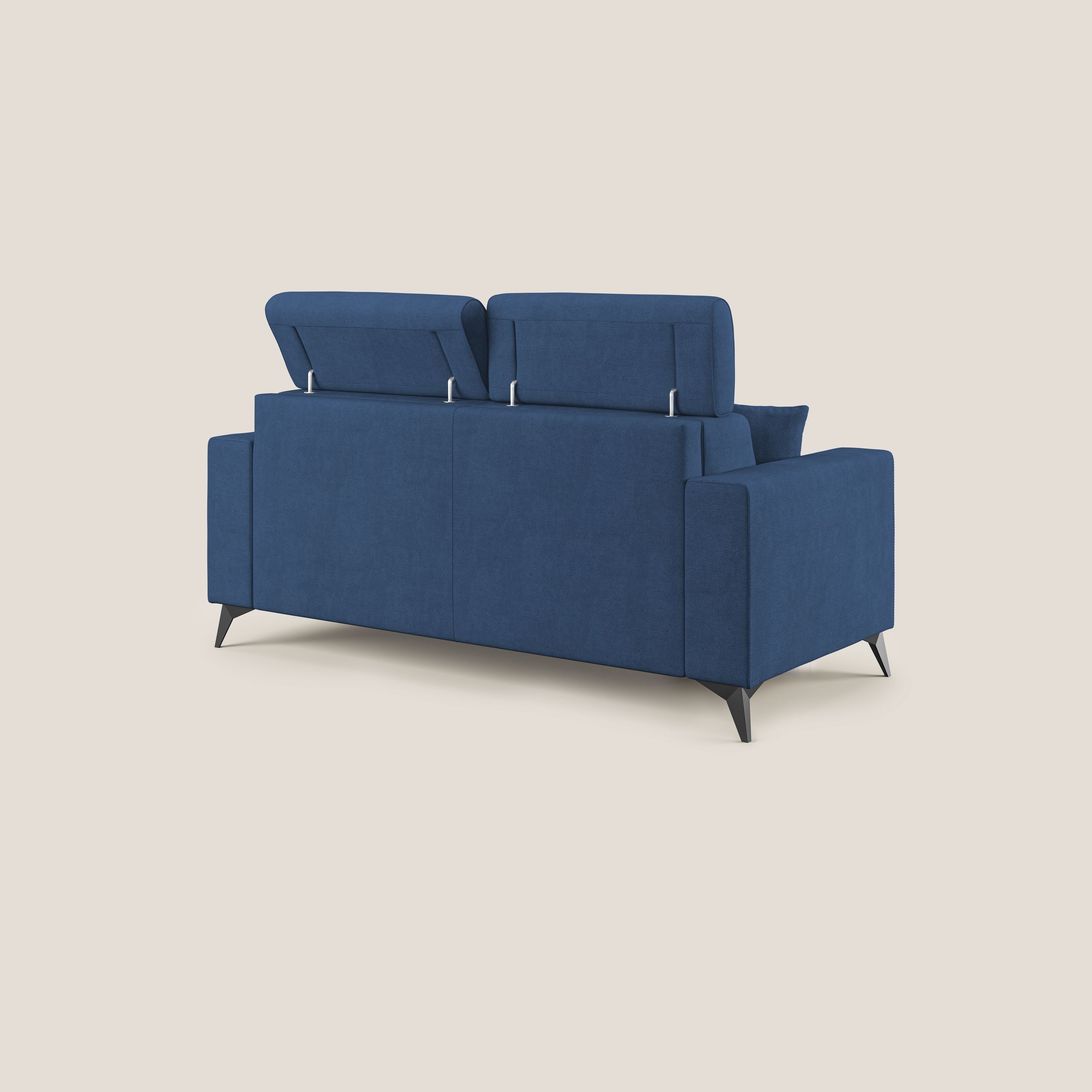 Pegaso divano letto con poggiatesta reclinabili e rivestimento T02 blu - divani.store