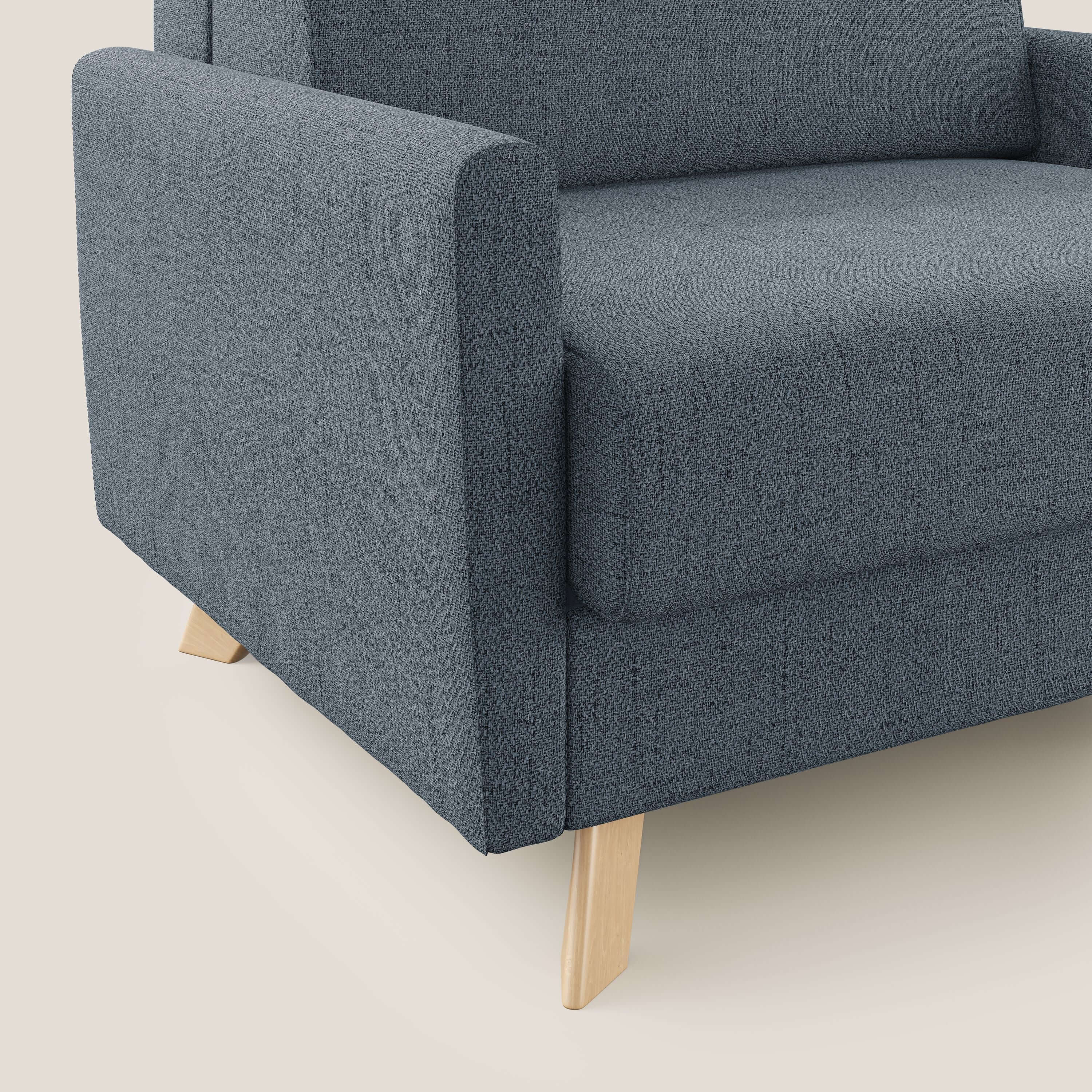 Edgar poltrona letto in tessuto felis impermeabile T03 blu - divani.store