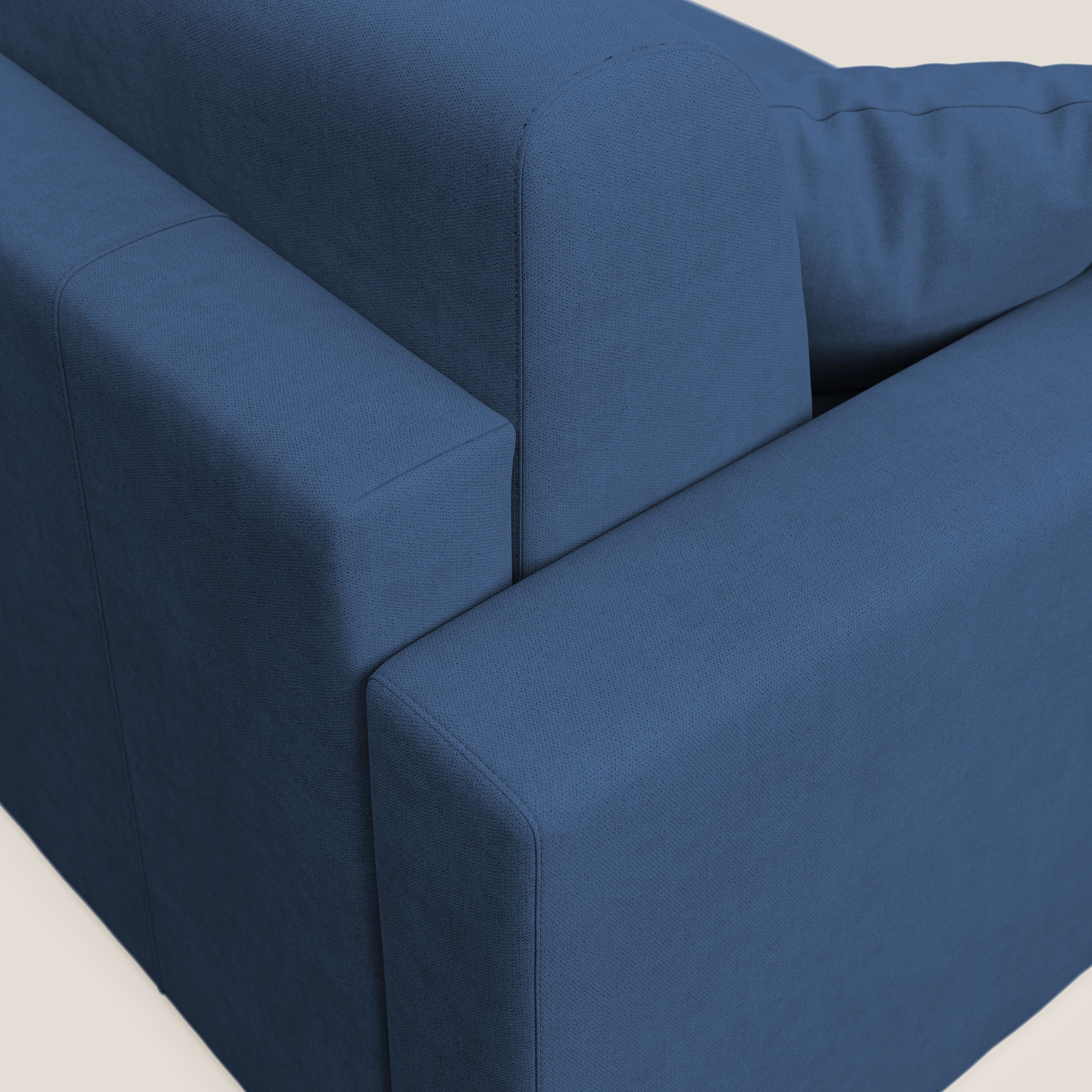 Best Divano letto angolare in tessuto impermeabile T02 blu - divani.store