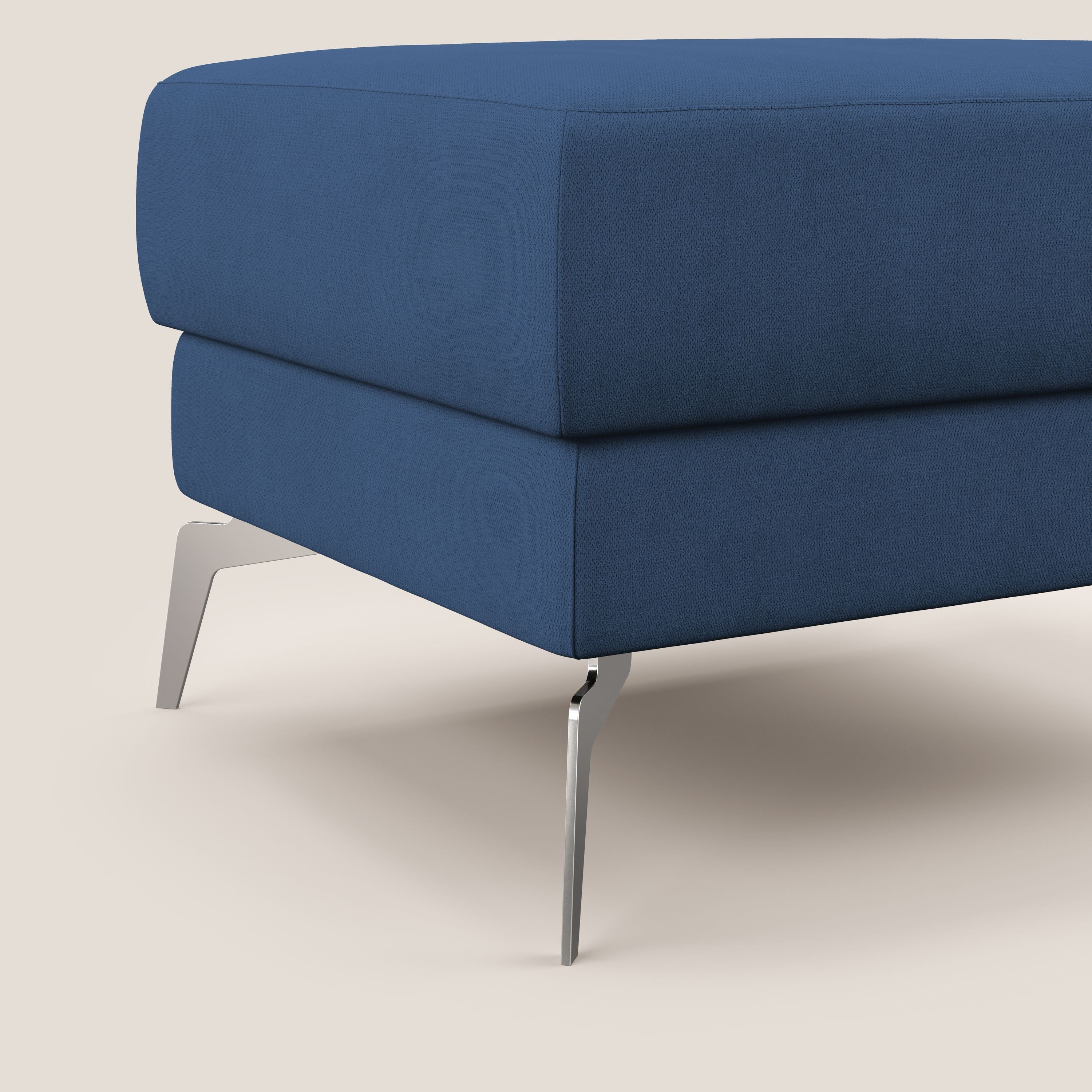 Star Pouf con piedini alti in tessuto impermeabile T02 blu - divani.store