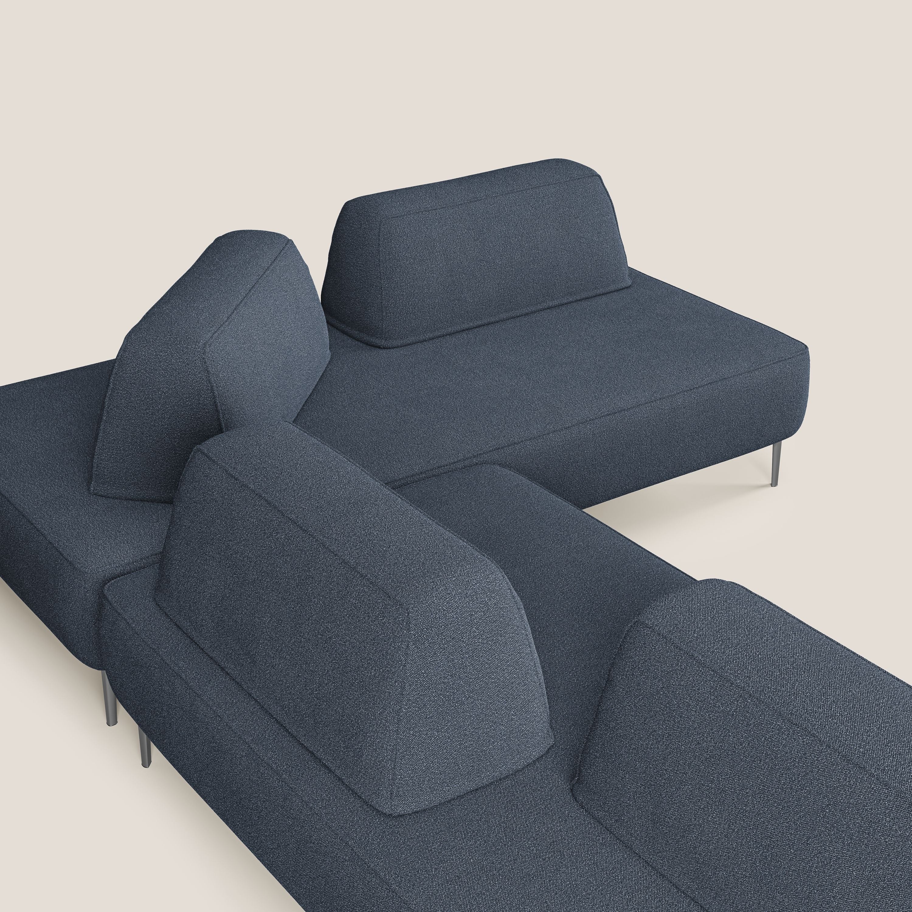 Newton divano angolare modulare con schienali movibili T07 blu - divani.store