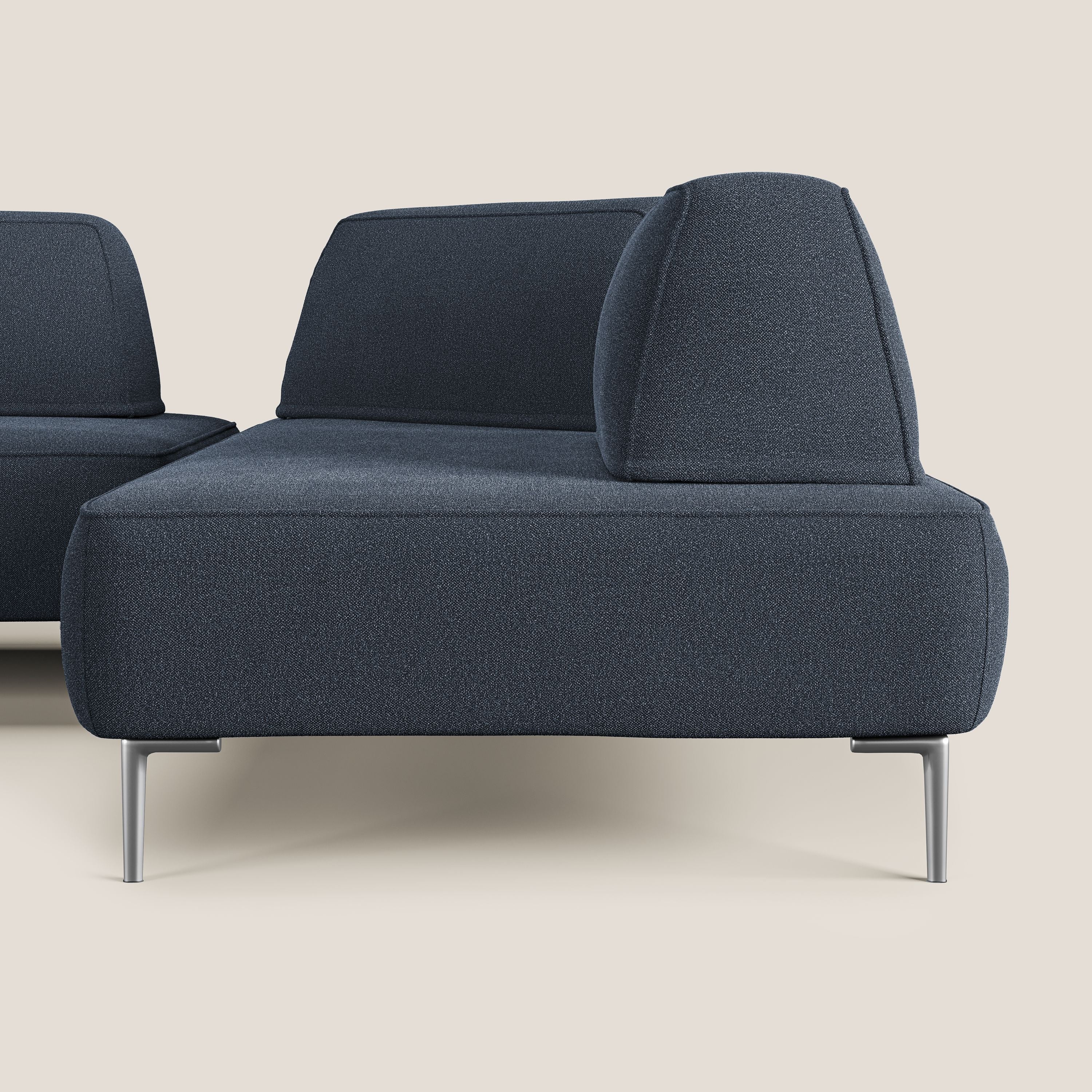 Newton divano angolare modulare con schienali movibili T07 blu - divani.store