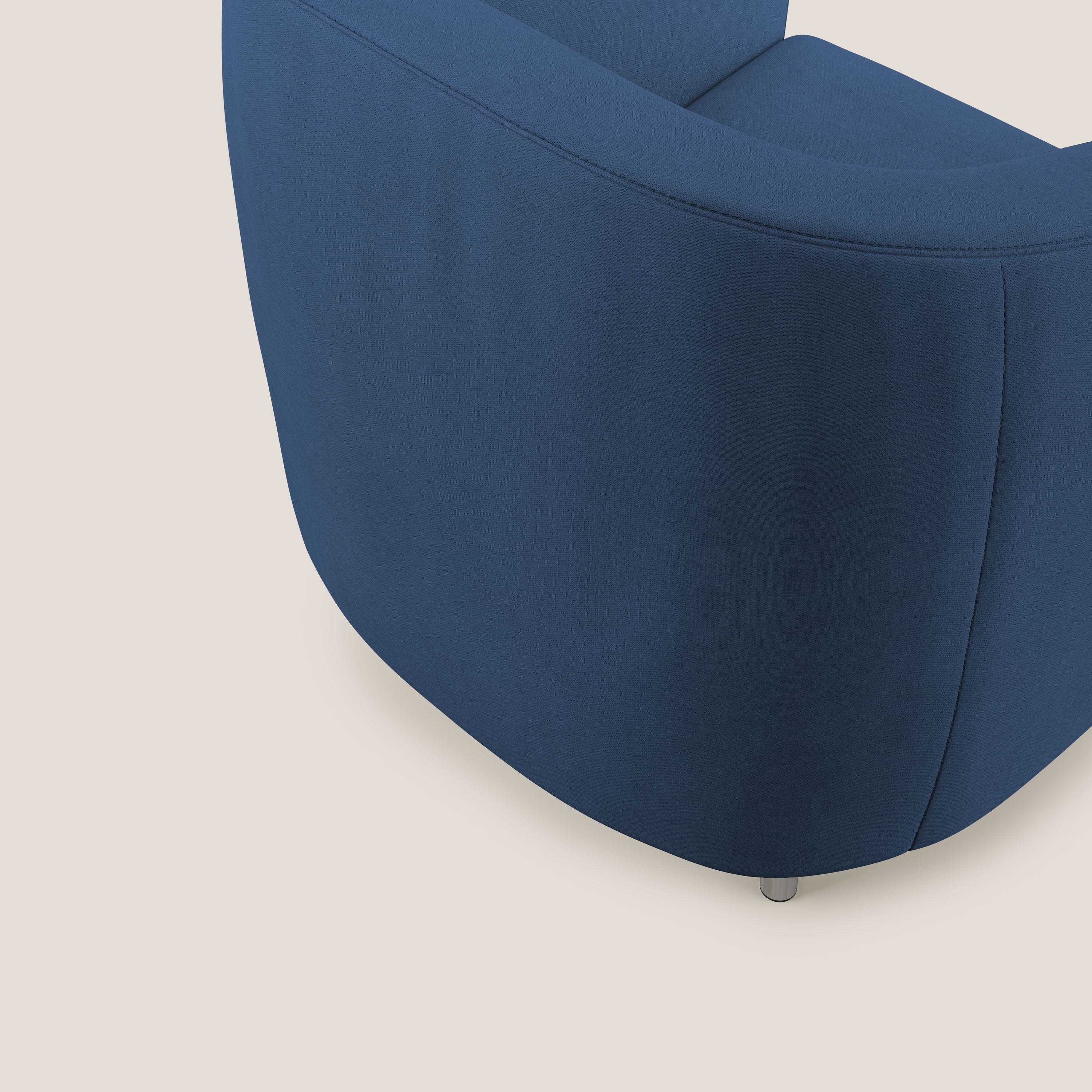 Sally Poltroncina in tessuto morbido impermeabile T02 blu - divani.store