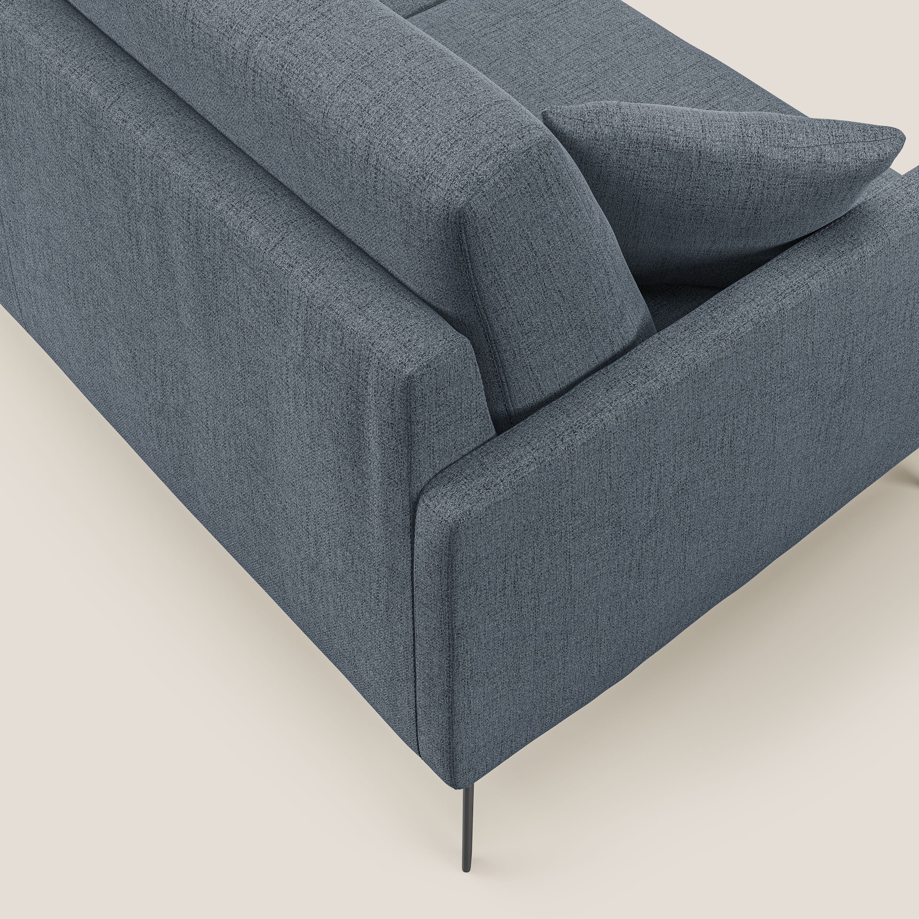 Saturno divano moderno in tessuto morbido impermeabile T03 blu - divani.store