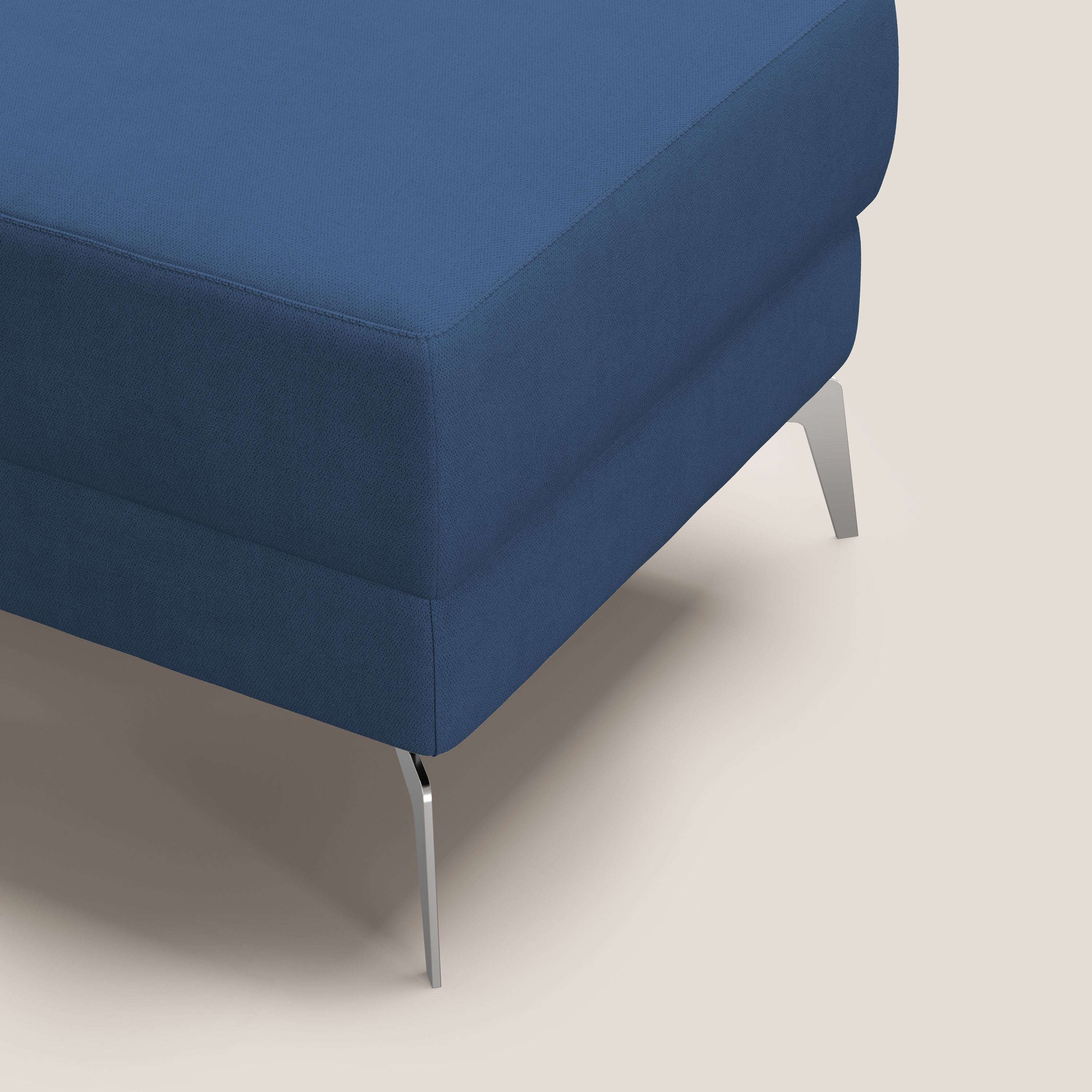 Star Pouf con piedini alti in tessuto impermeabile T02 blu - divani.store