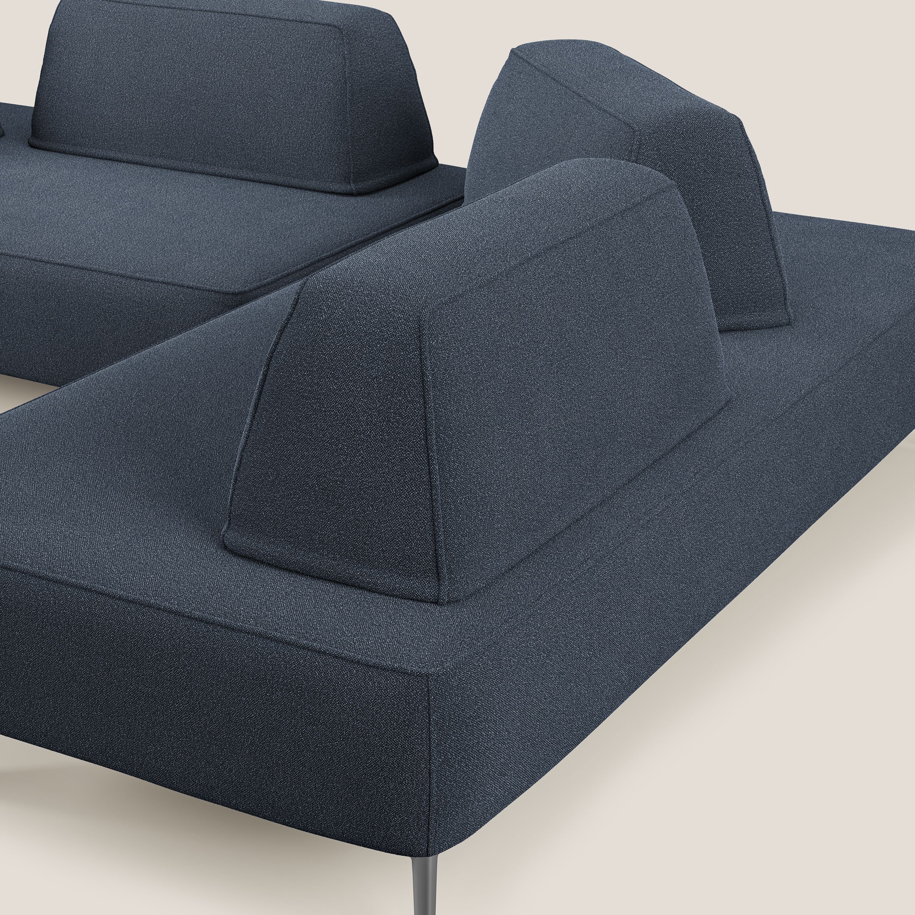 Newton divano angolare modulare con schienali movibili T07 blu - divani.store