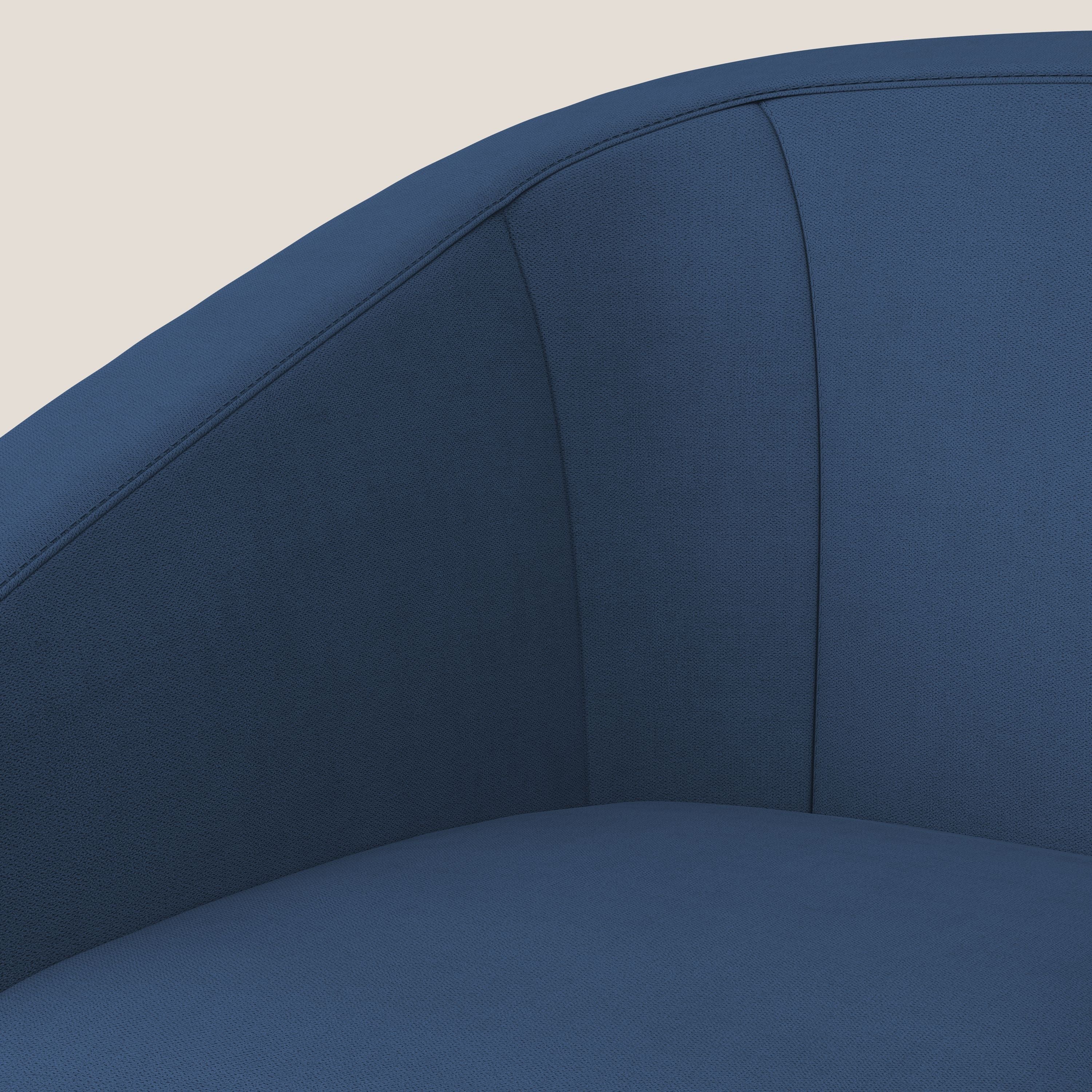 Pandora Poltroncina in tessuto morbido impermeabile T02 blu - divani.store