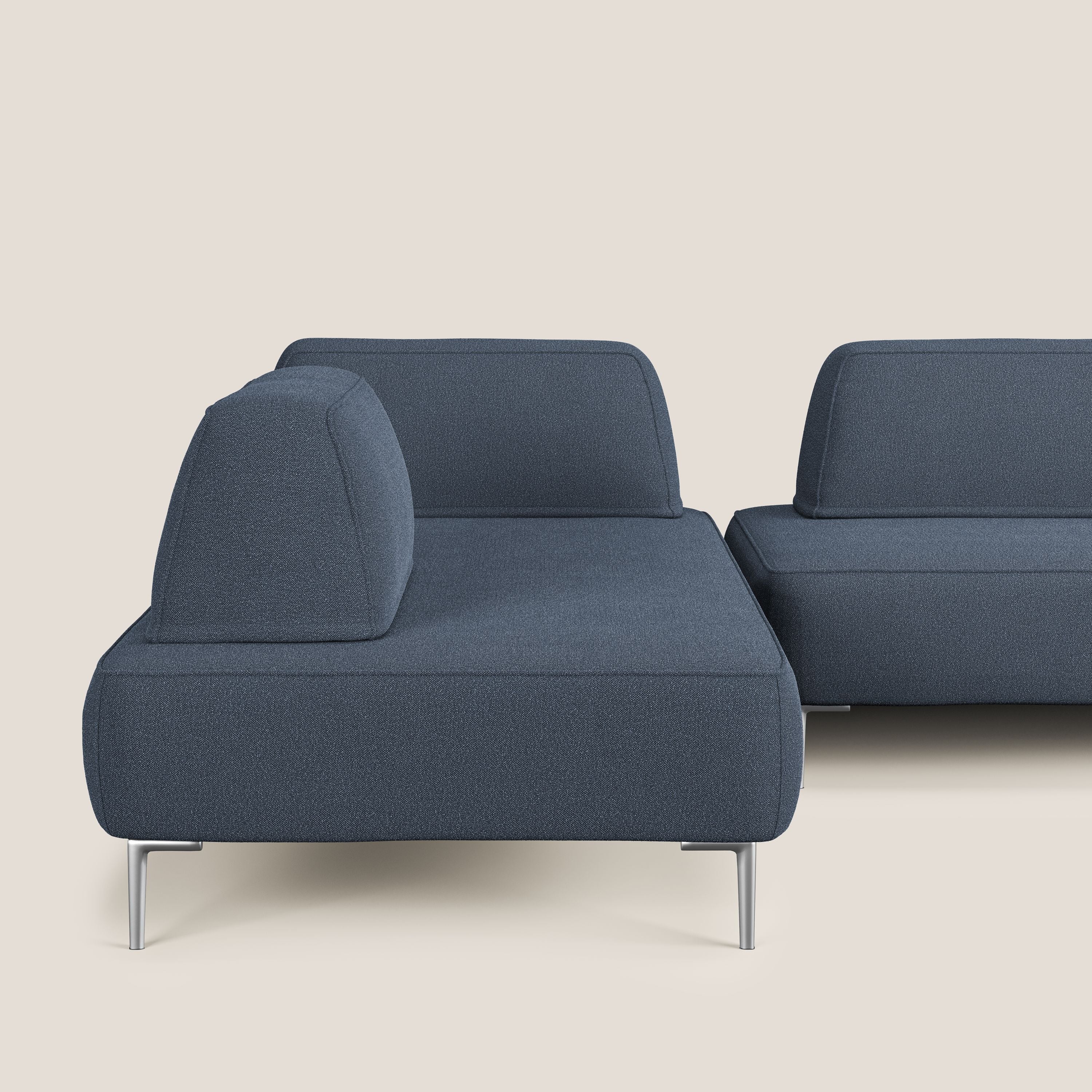 Newton divano panoramico modulare con schienali movibili T07 blu - divani.store