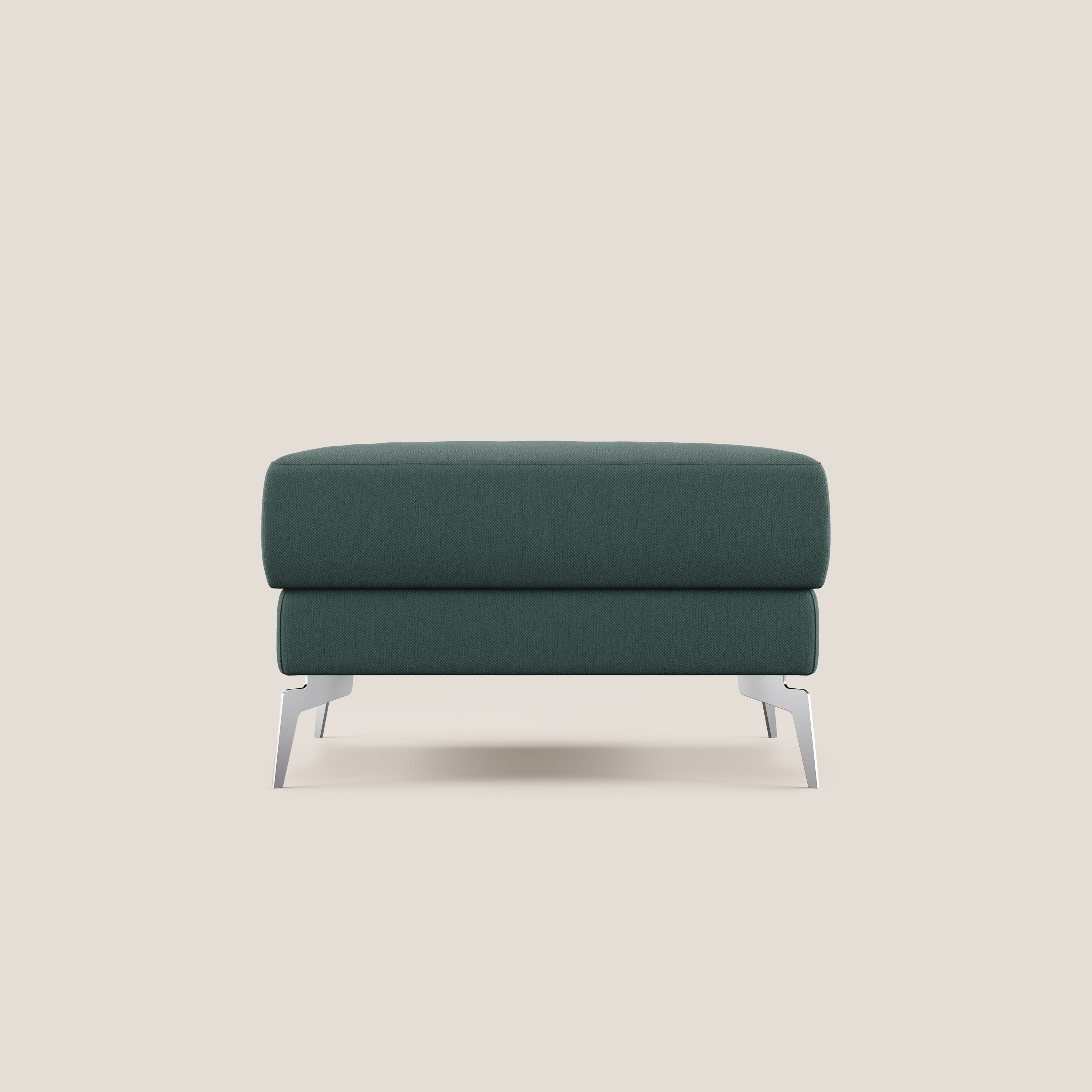 Star Pouf con piedini alti in tessuto smacchiabile T05 verde - divani.store