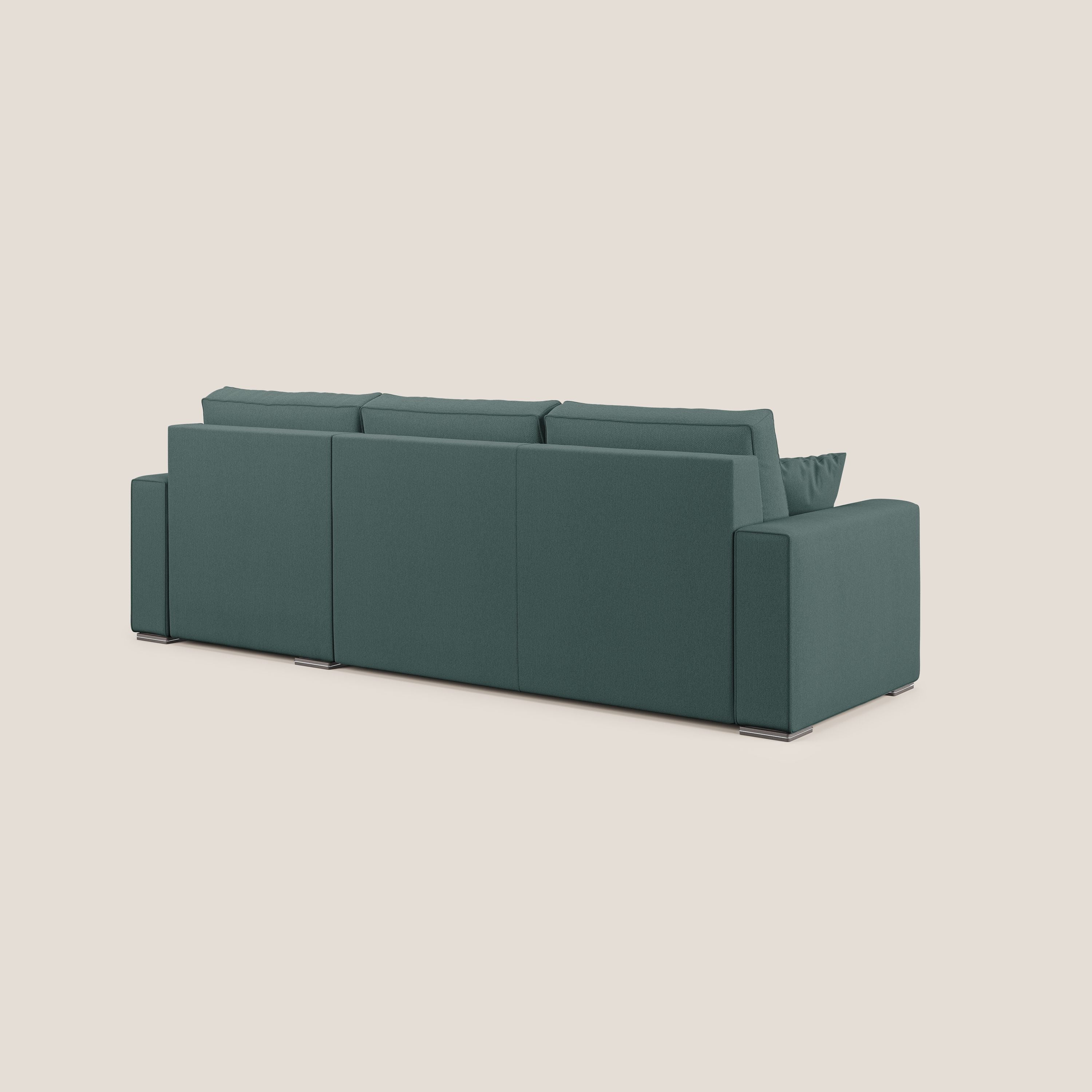 Dream Divano letto angolare in tessuto smacchiabile T05 verde - divani.store