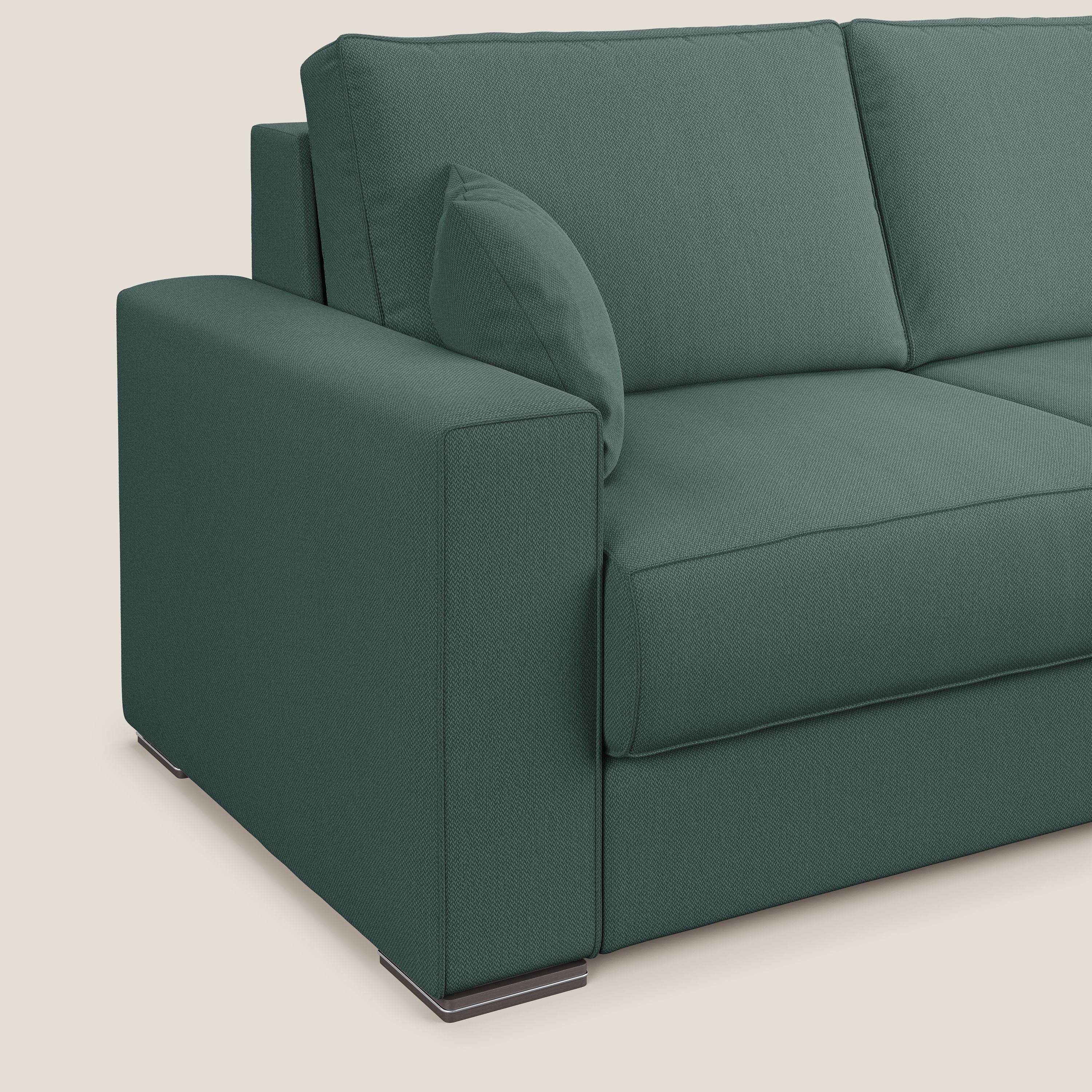 Dream Divano letto angolare in tessuto smacchiabile T05 verde - divani.store