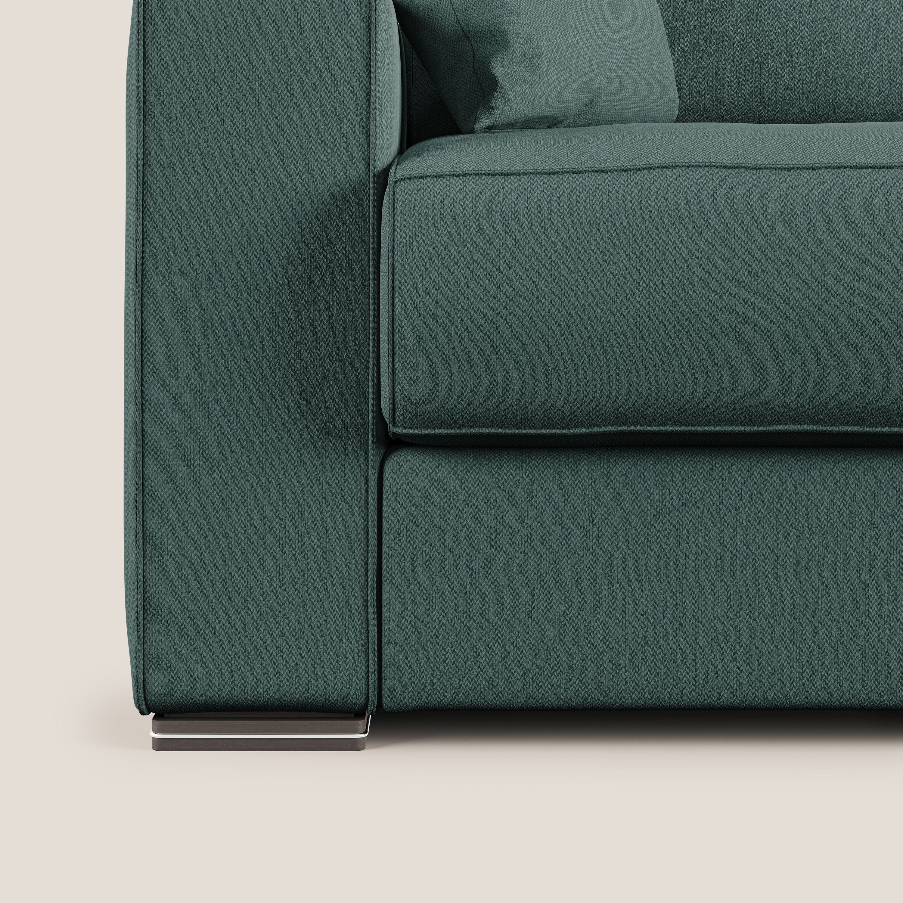 Dream Divano letto moderno dai morbidi cuscini in tessuto smacchiabile T05 verde - divani.store