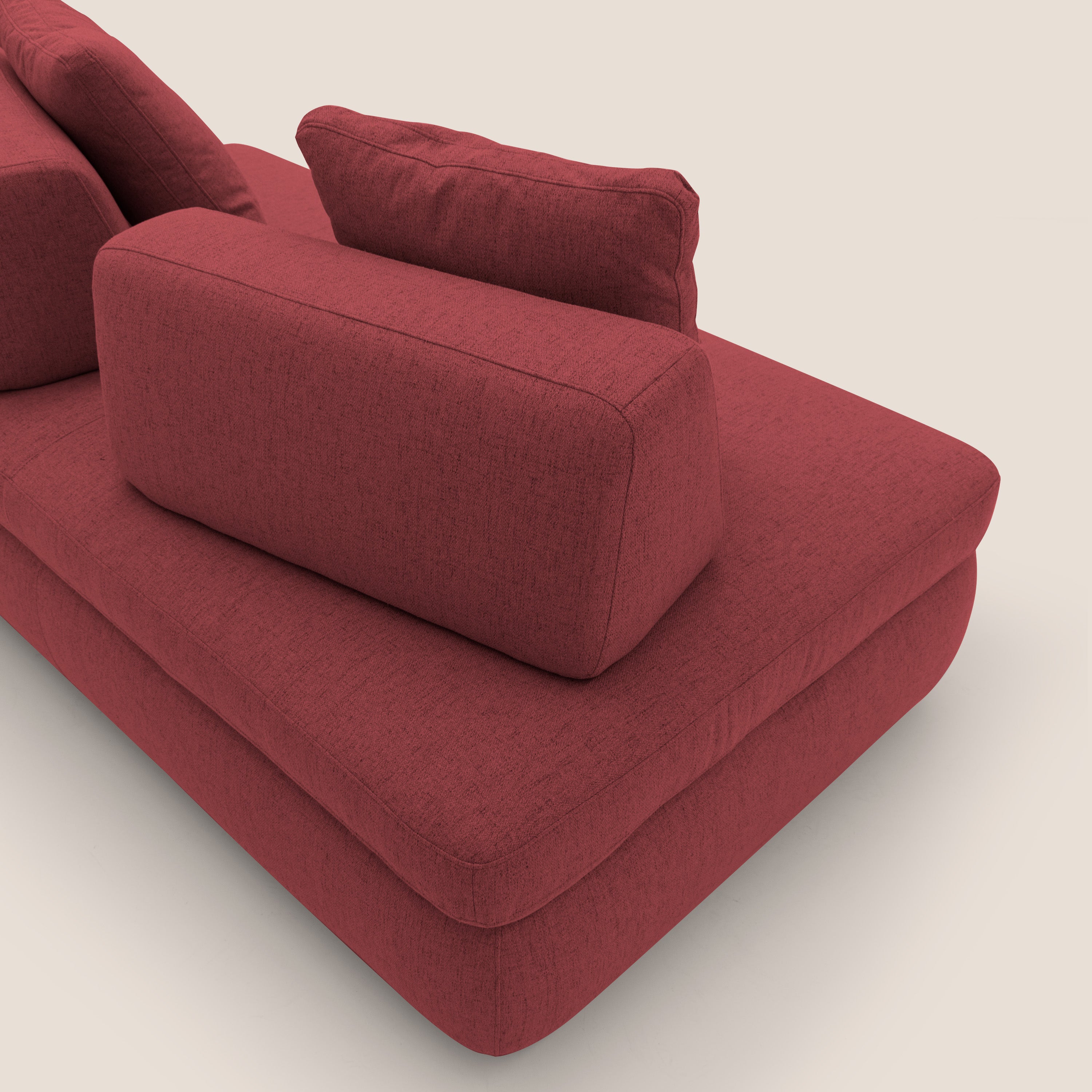 Gransasso Divano letto matrimoniale dal DESIGN innovativo in tessuto impermeabile T03 rosso - divani.store