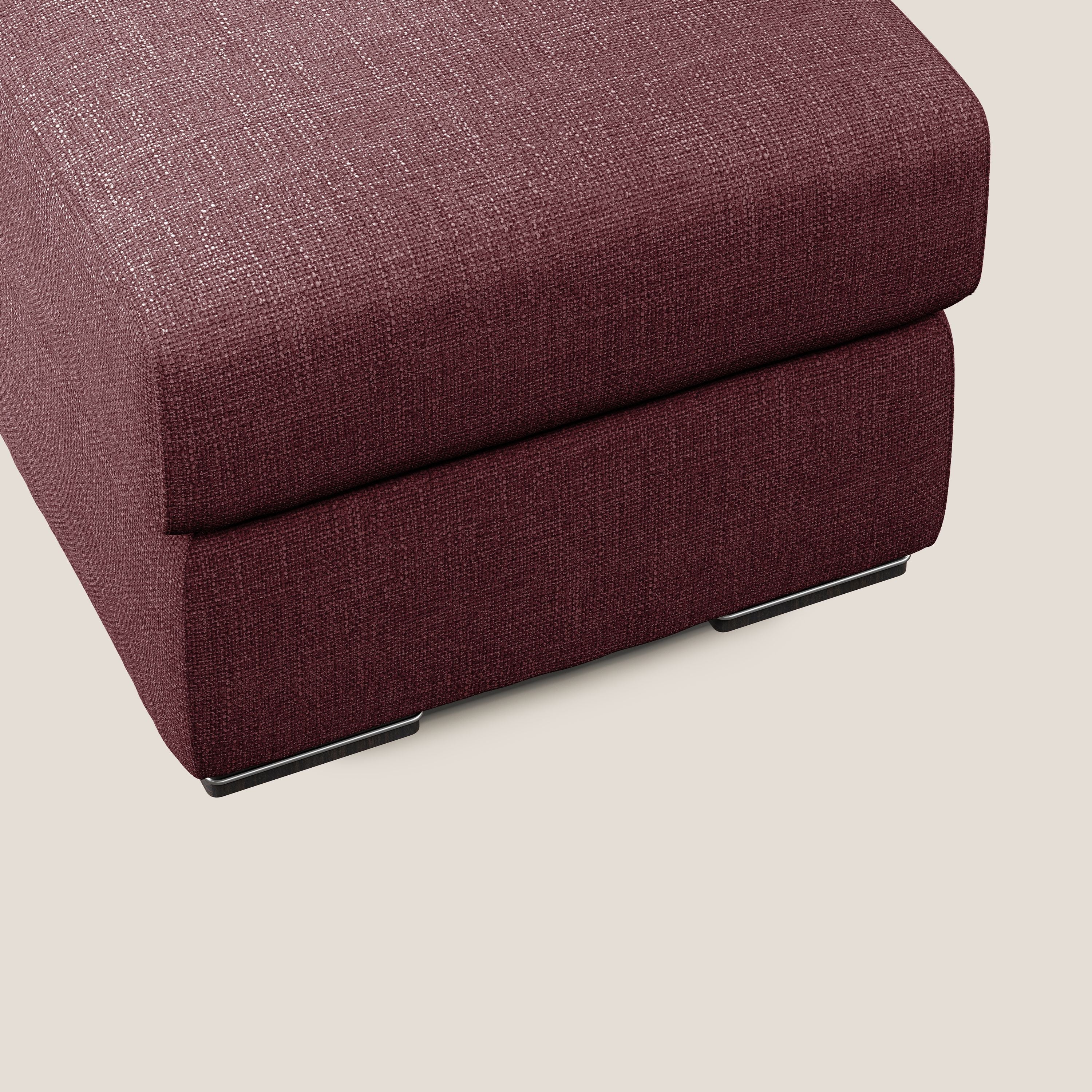 Sun pouf apribile contenitore in tessuto impermeabile morbido intreccio T06 rosso - divani.store