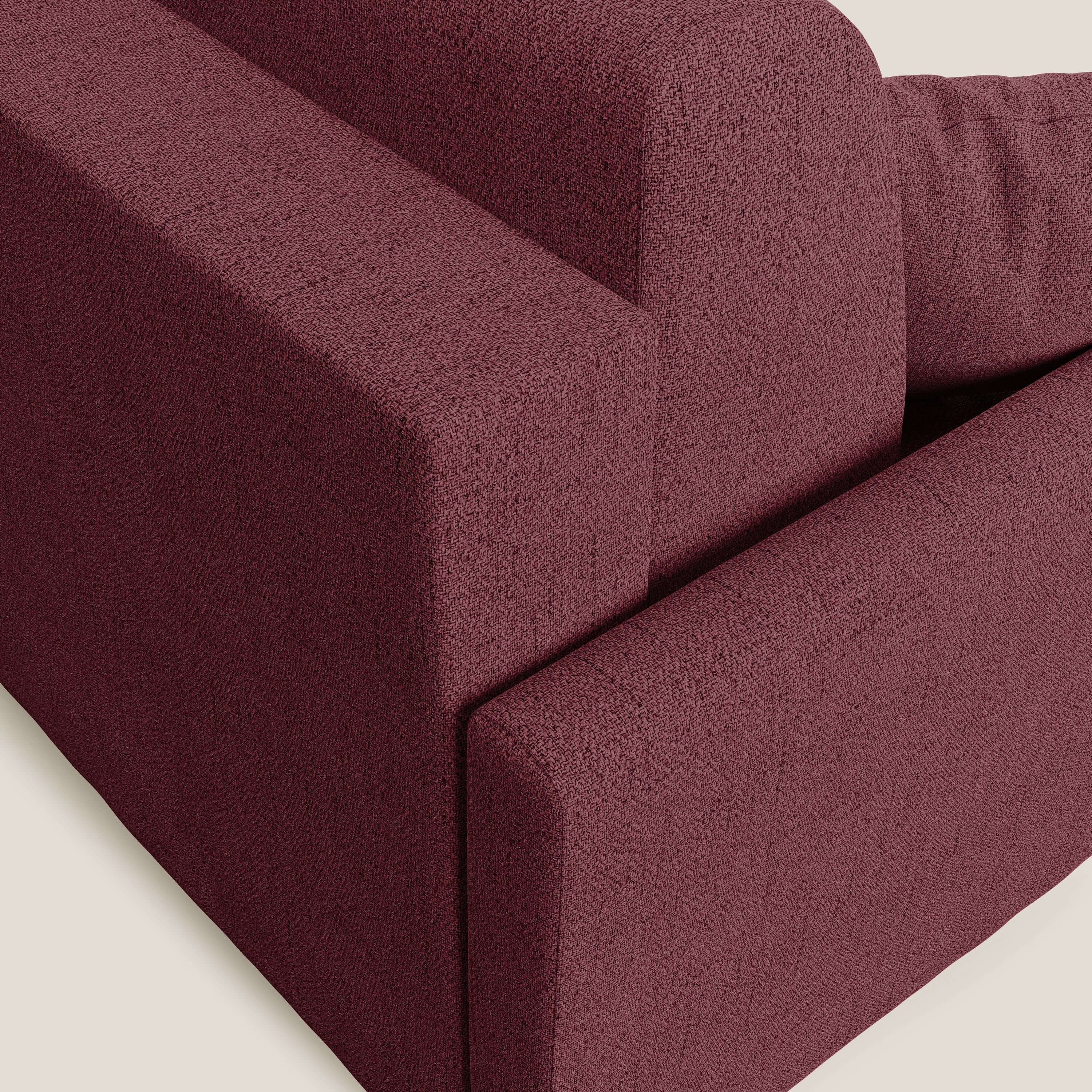 Edgar divano letto angolare in tessuto felis impermeabile T03 rosso - divani.store