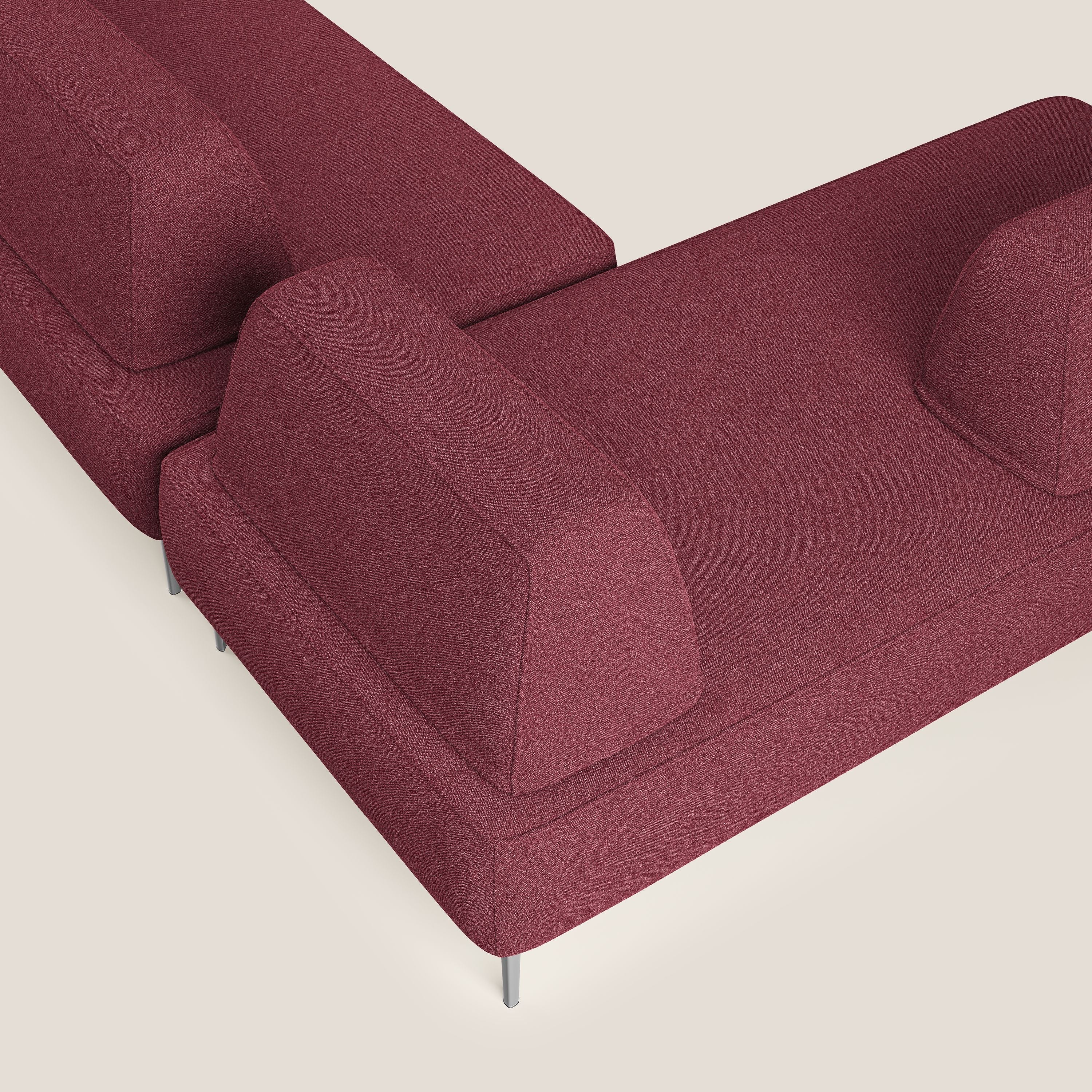 Newton divano panoramico modulare con schienali movibili T07 rosso - divani.store