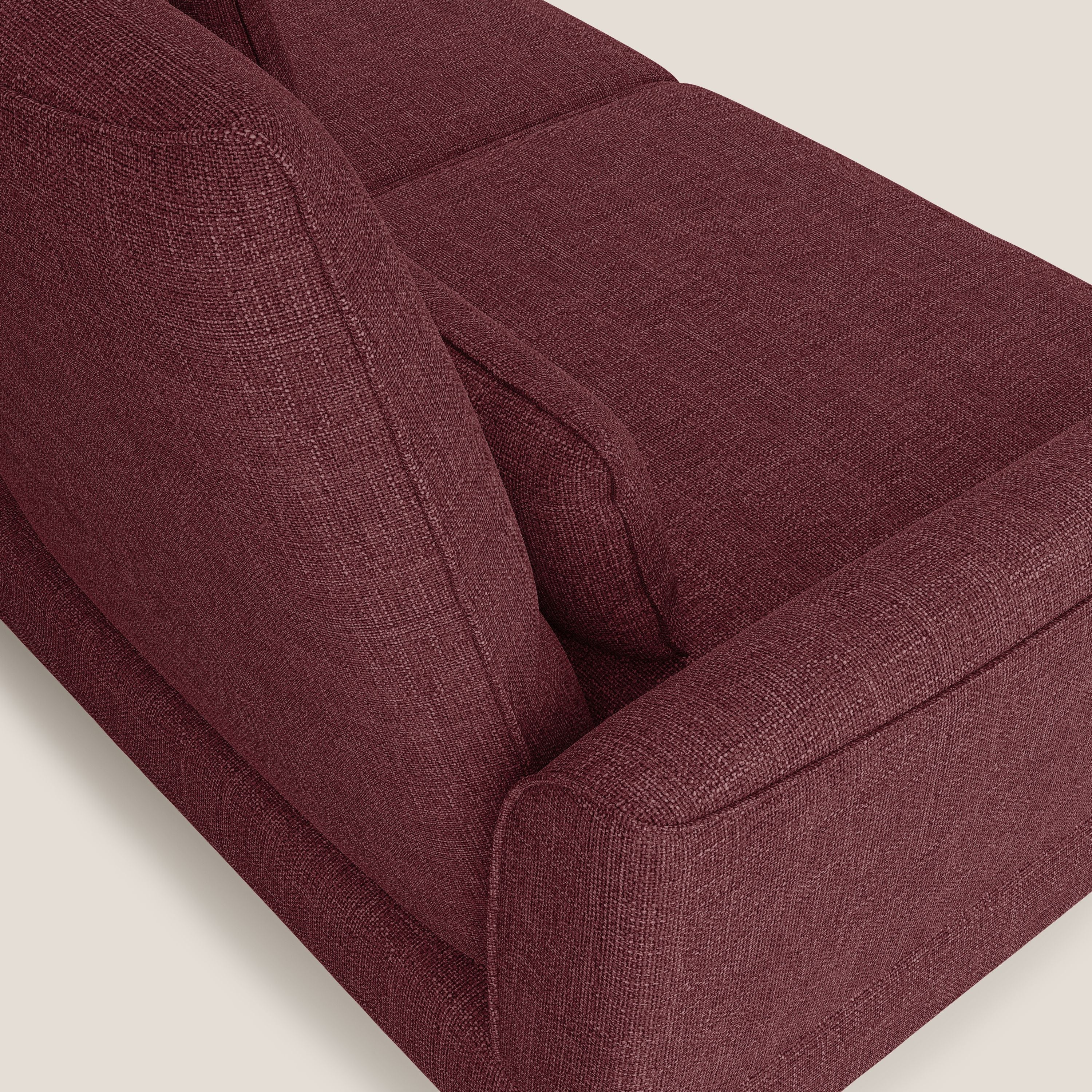 Tommy Divano relax con schienali traslanti in morbido tessuto fiammato T06 rosso - divani.store