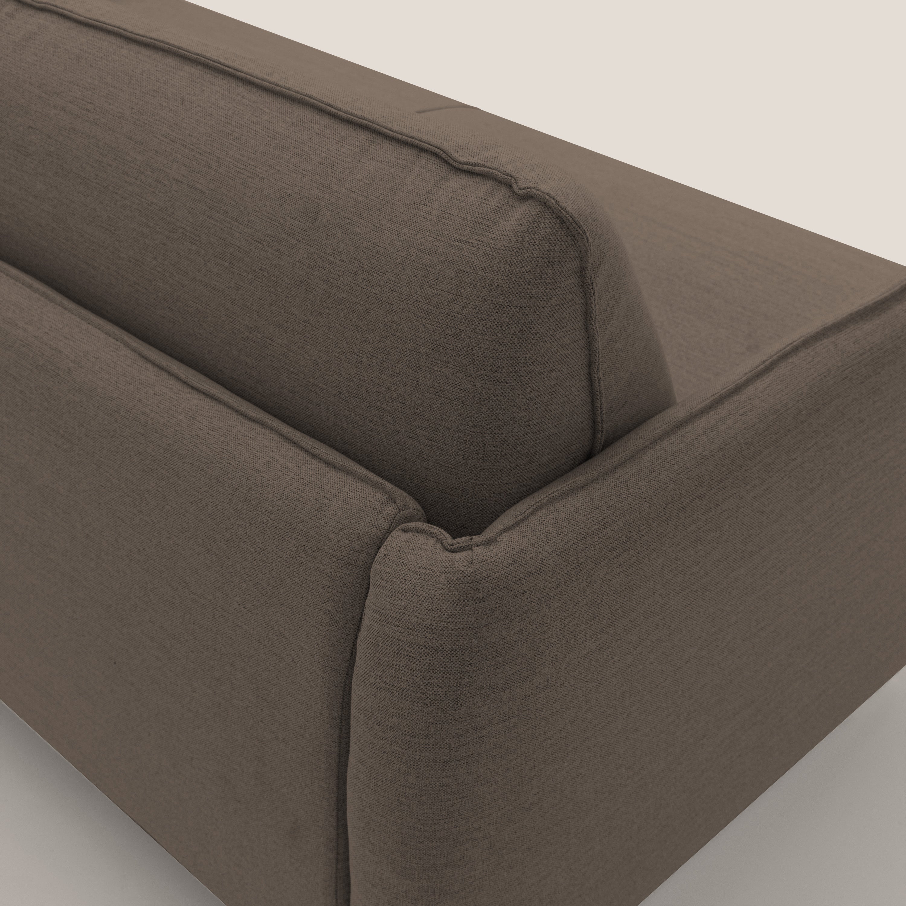 Texas Divano letto matrimoniale moderno in tessuto impermeabile T19 marrone - divani.store