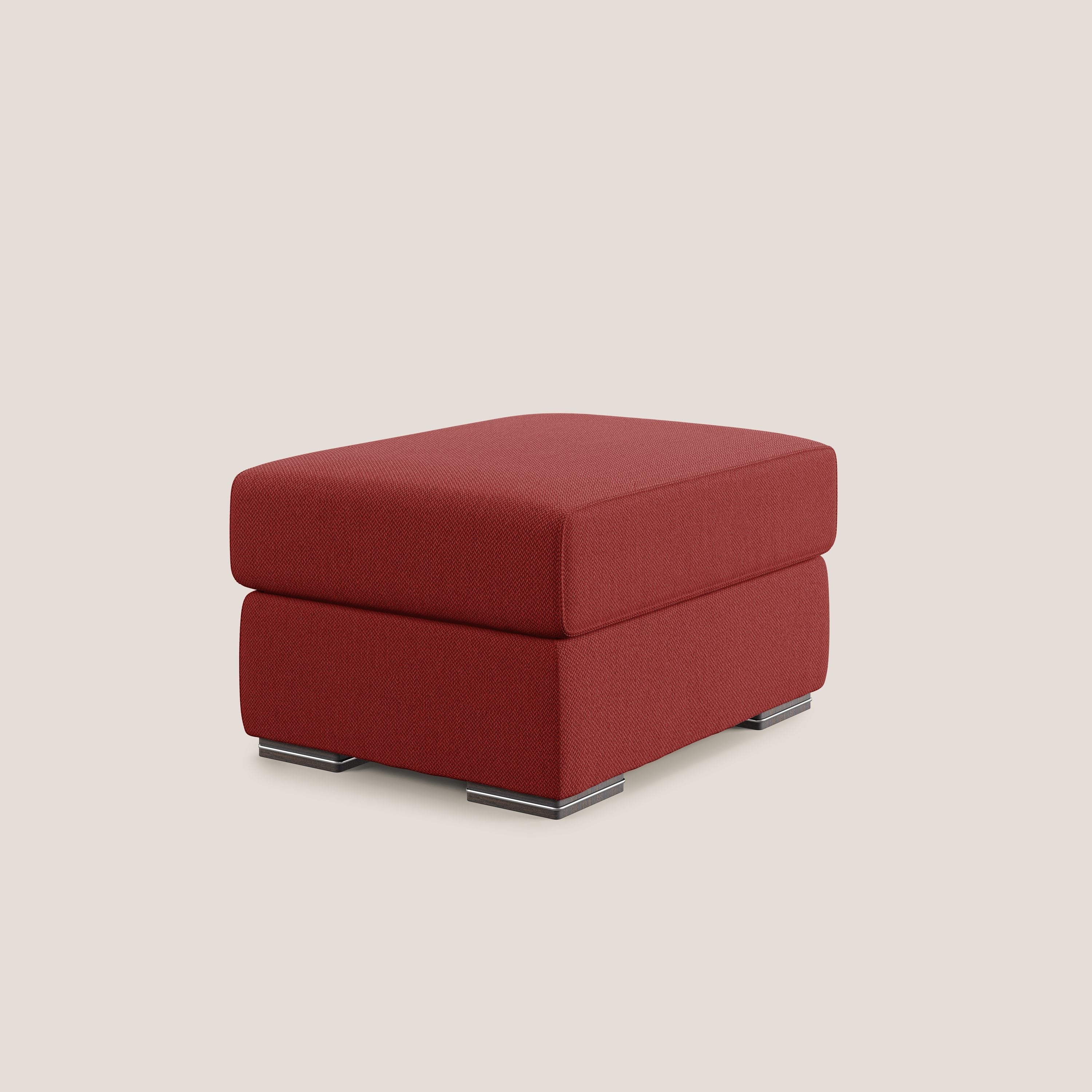 Sun pouf apribile contenitore in tessuto smacchiabile ad acqua T05 rosso - divani.store
