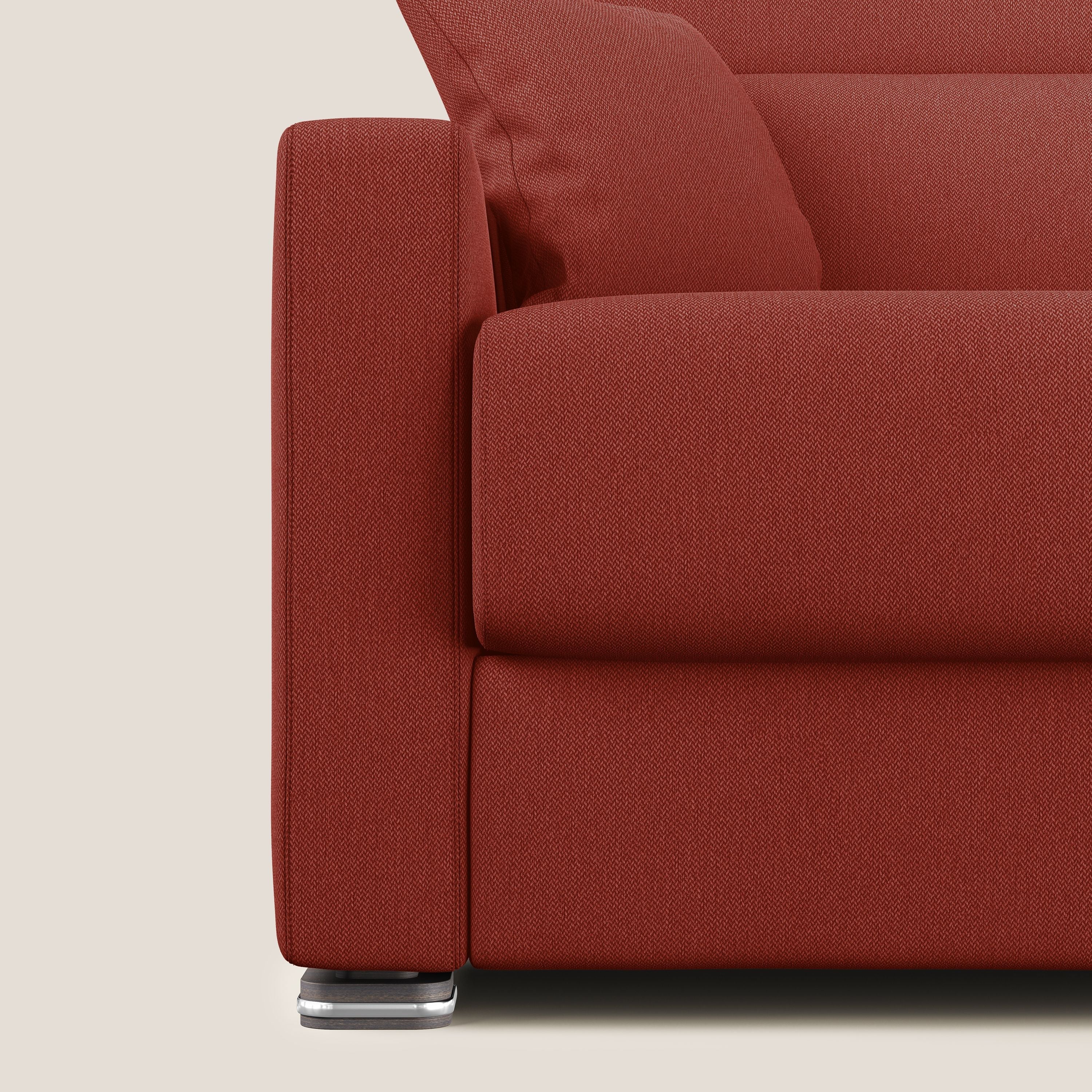 Amber divano letto matrimoniale in tessuto smacchiabile T05 rosso - divani.store