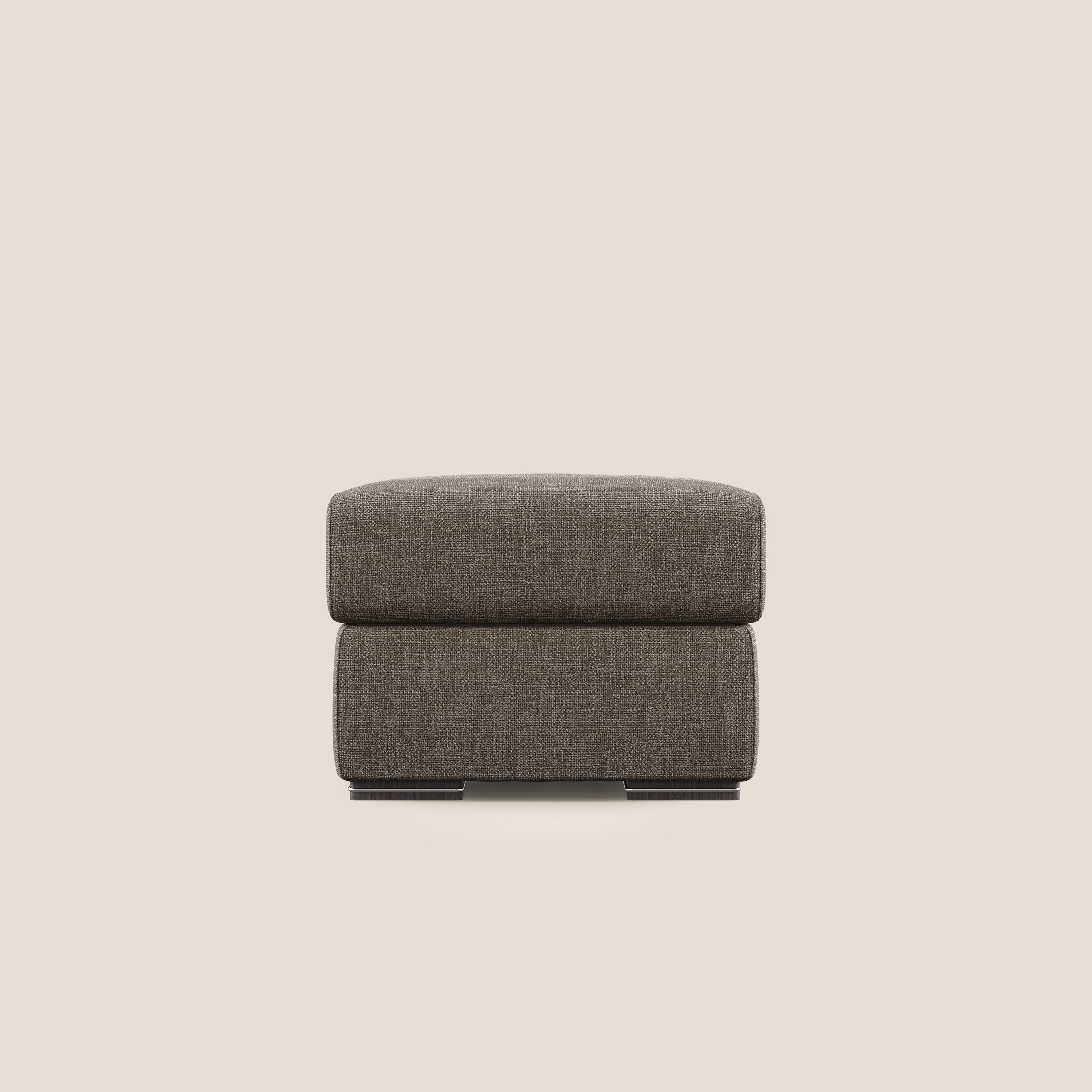 Sun pouf apribile contenitore in tessuto impermeabile morbido intreccio T06 marrone - divani.store