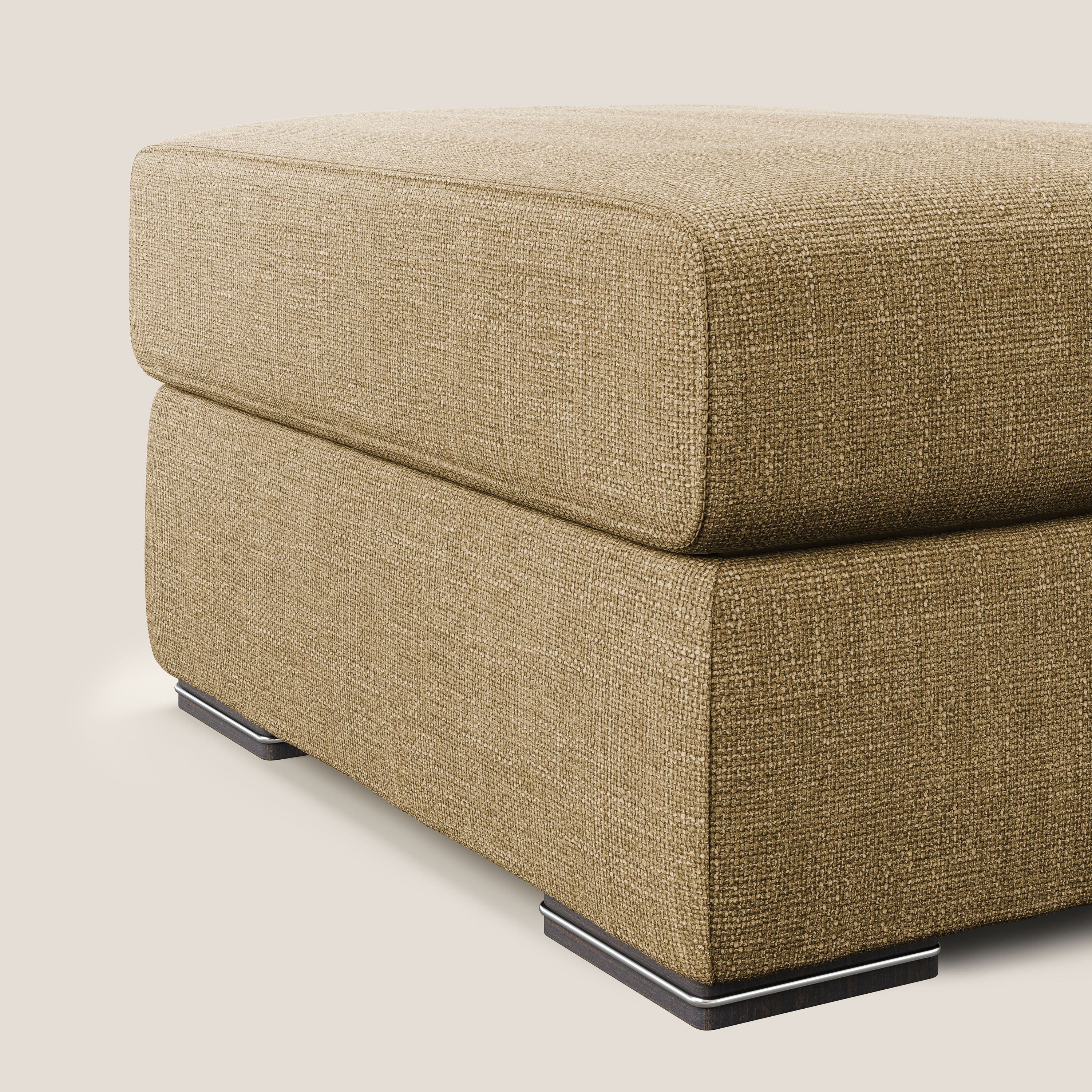 Sun pouf apribile contenitore in tessuto impermeabile morbido intreccio T06 giallo - divani.store