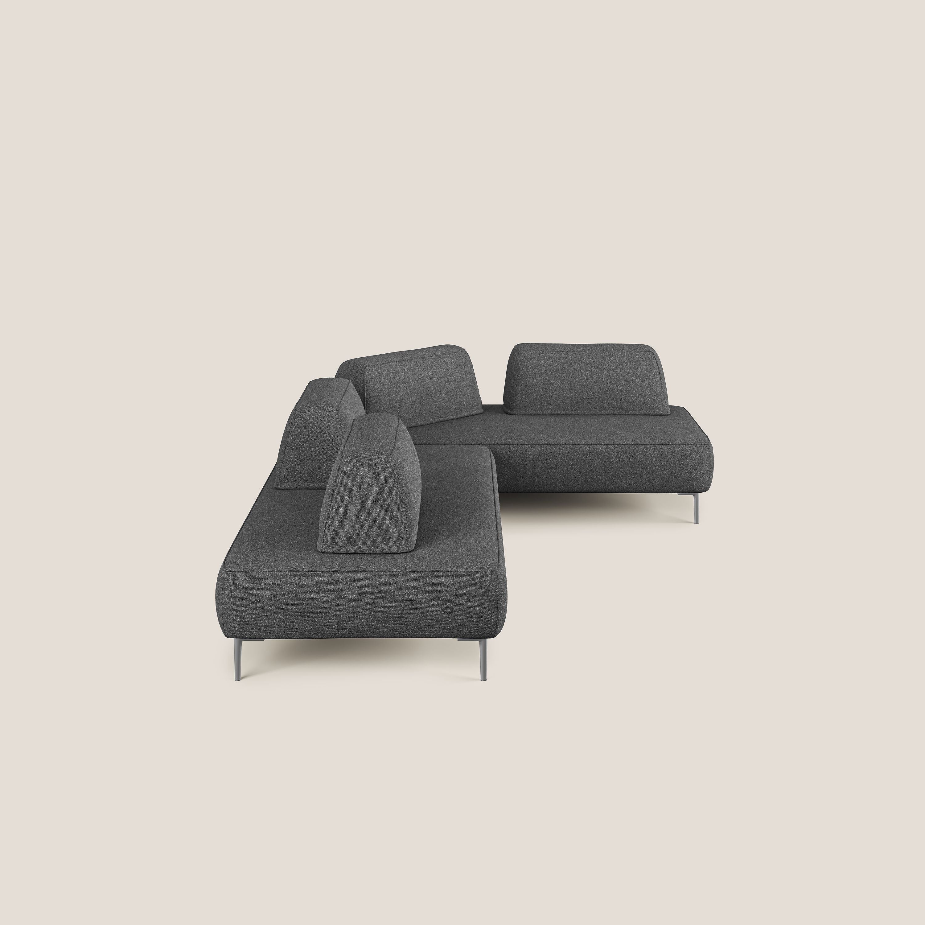 Newton divano angolare modulare con schienali movibili T07 antracite - divani.store