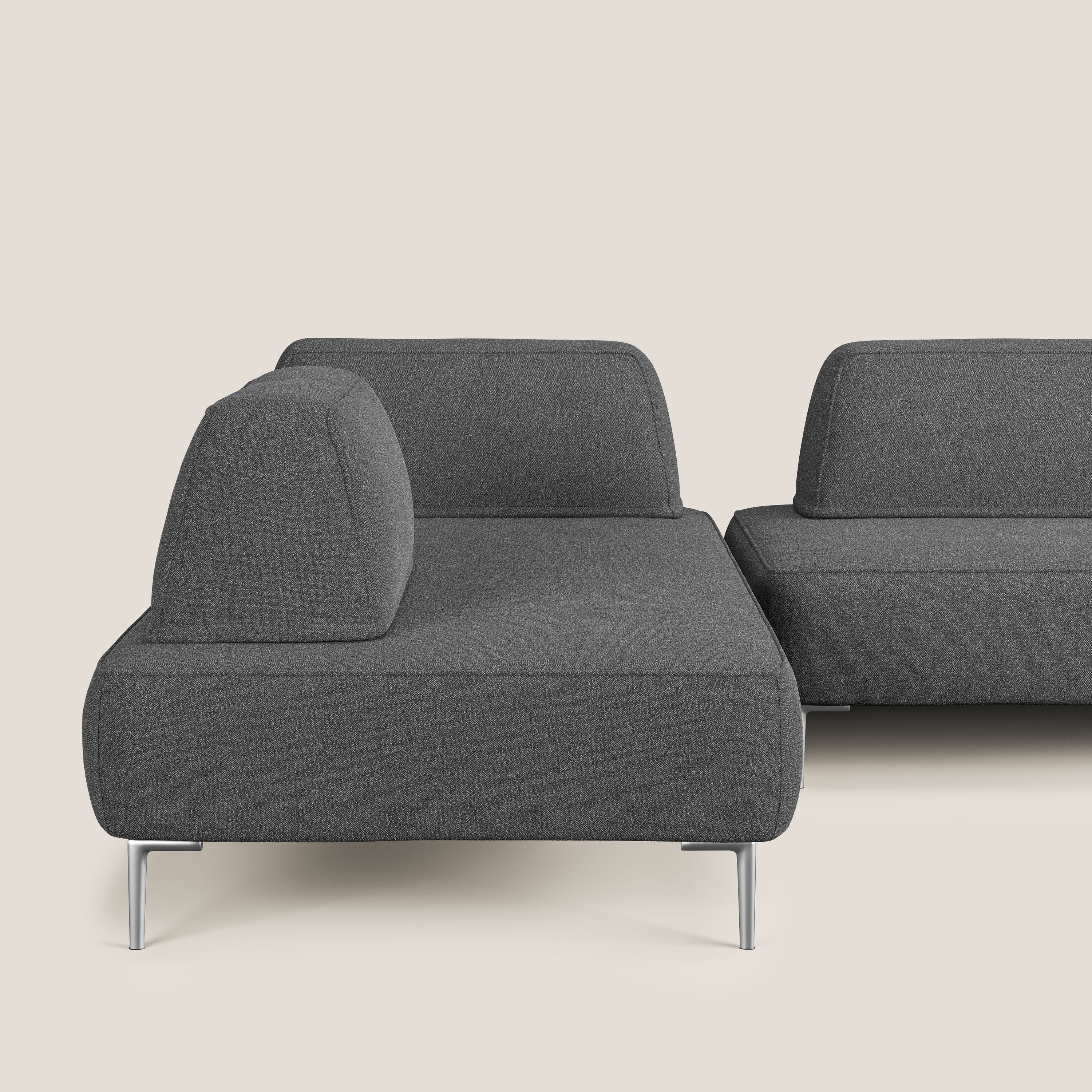 Newton divano panoramico modulare con schienali movibili T07 antracite - divani.store