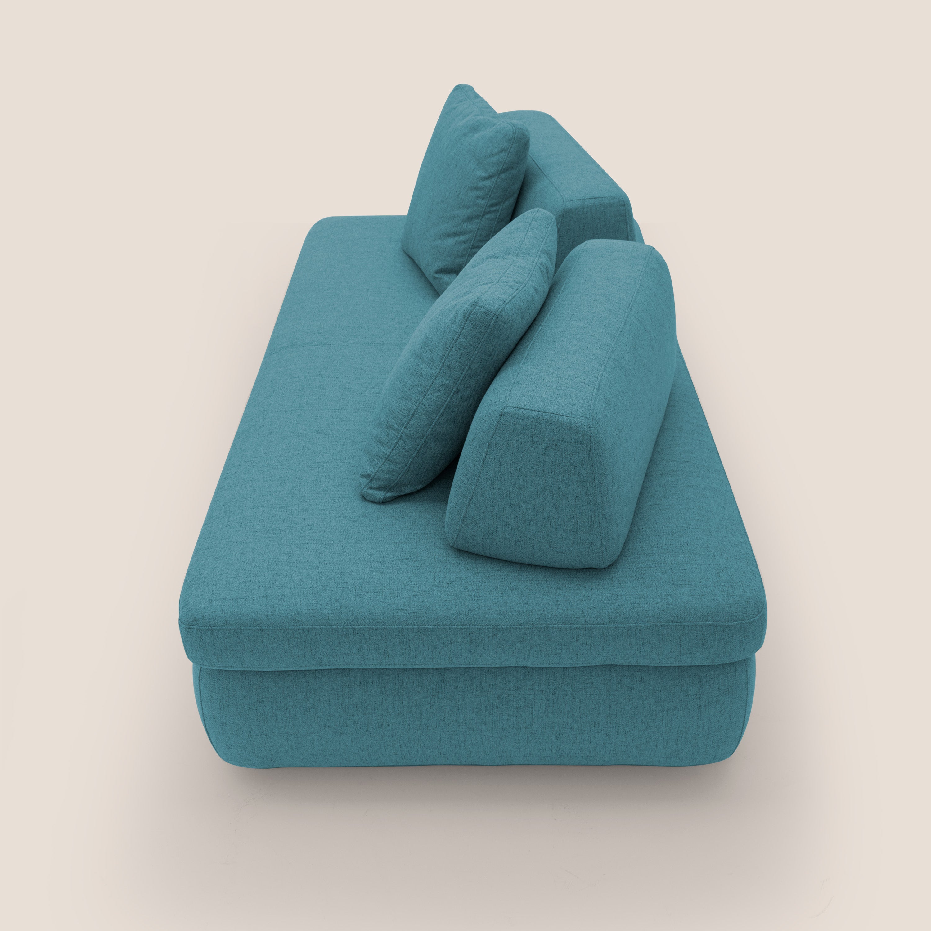 Gransasso Divano letto matrimoniale dal DESIGN innovativo in tessuto impermeabile T03 azzurro - divani.store