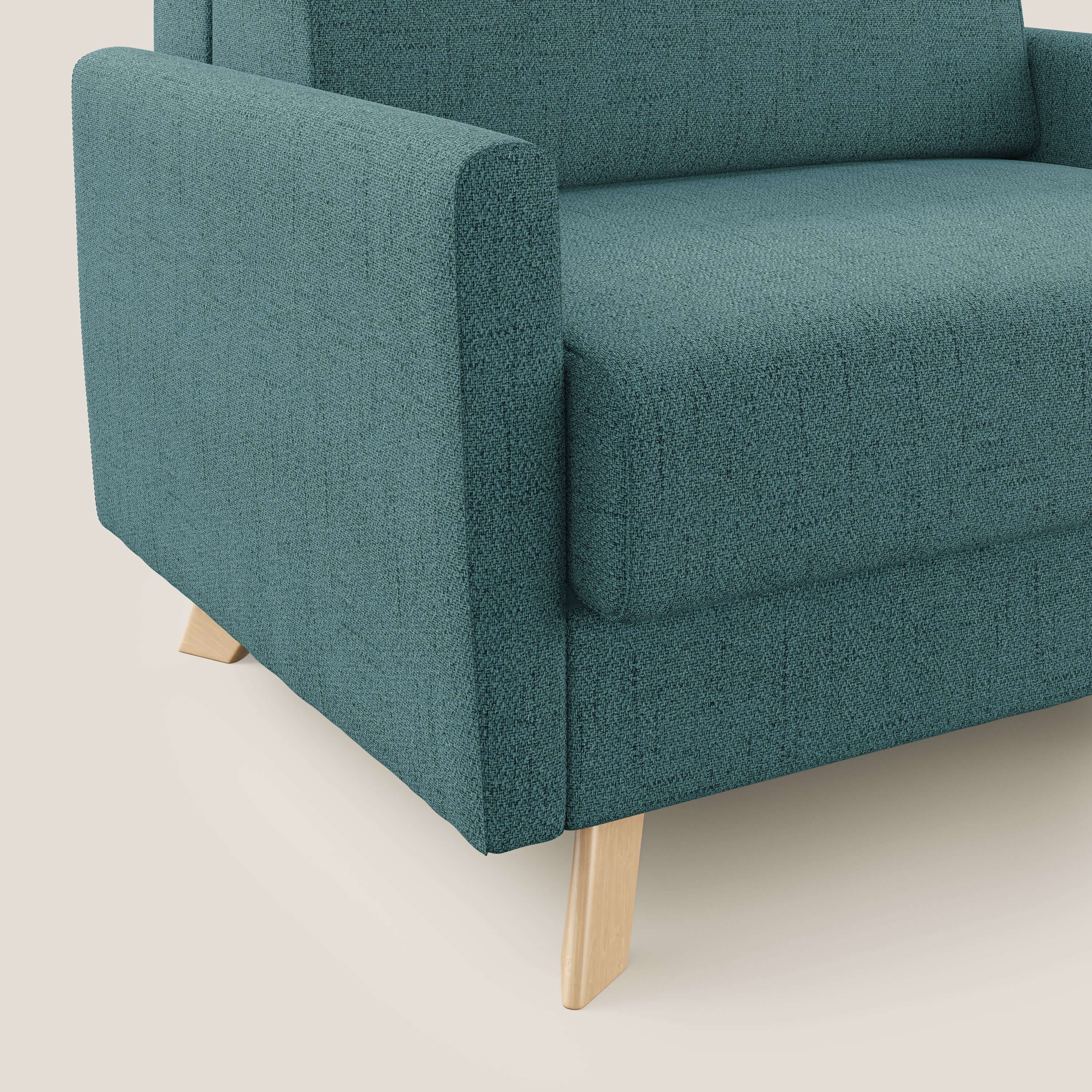 Edgar poltrona letto in tessuto felis impermeabile T03 azzurro - divani.store