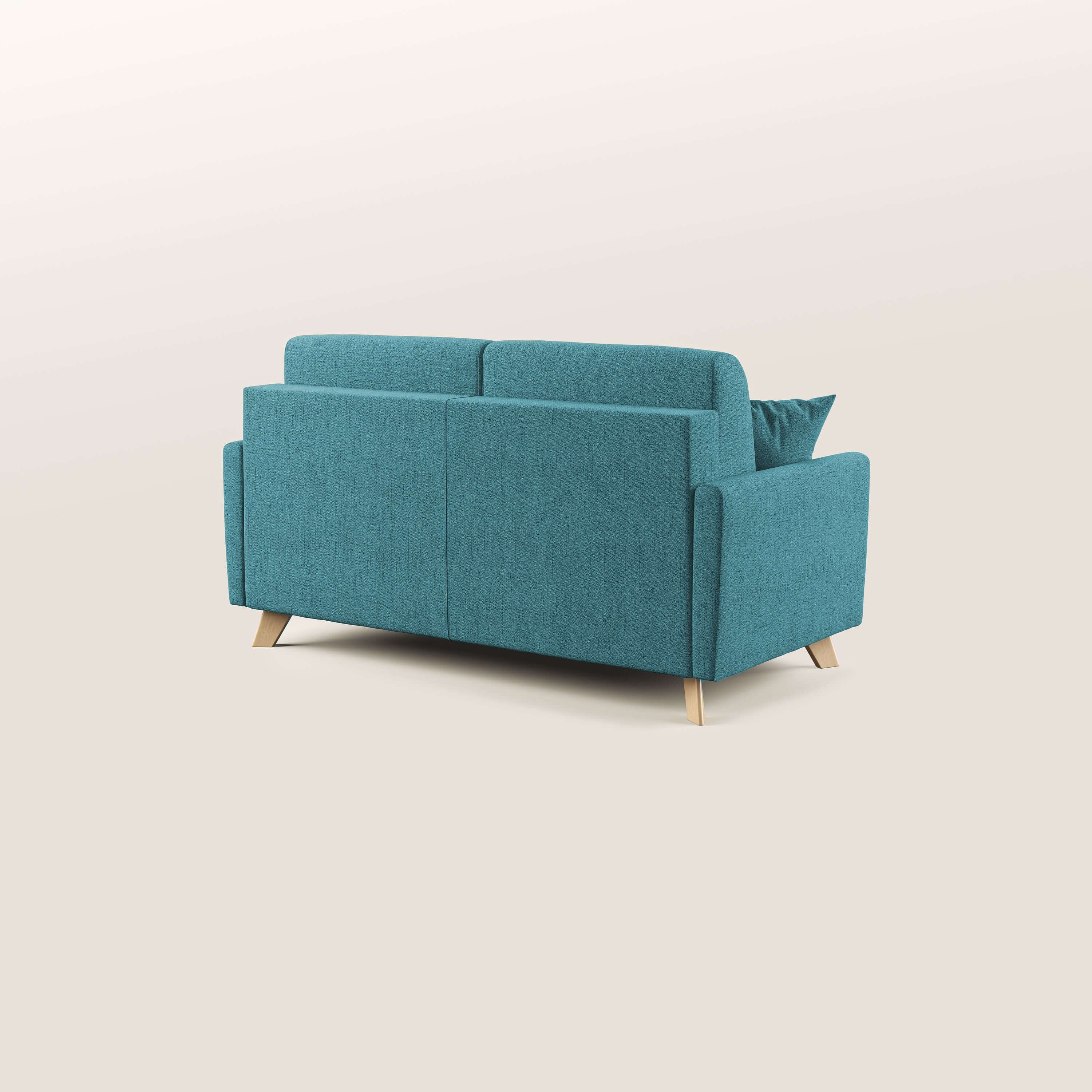 Edgar divano letto matrimoniale in tessuto felis impermeabile T03 azzurro - divani.store