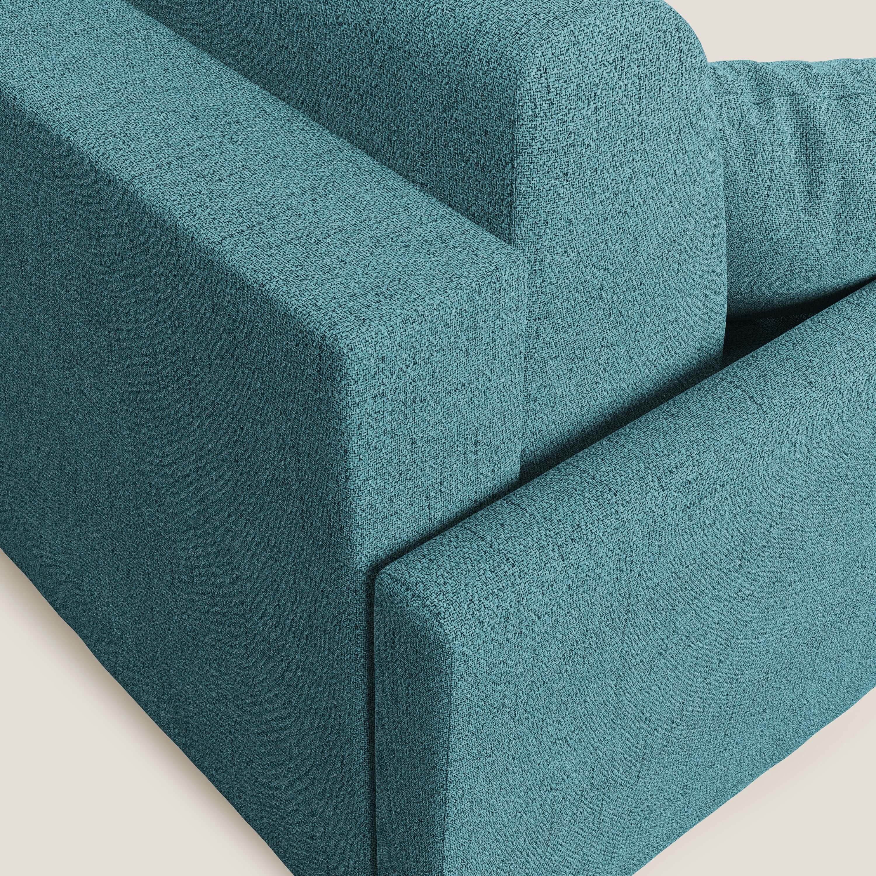 Edgar divano letto matrimoniale in tessuto felis impermeabile T03 azzurro - divani.store