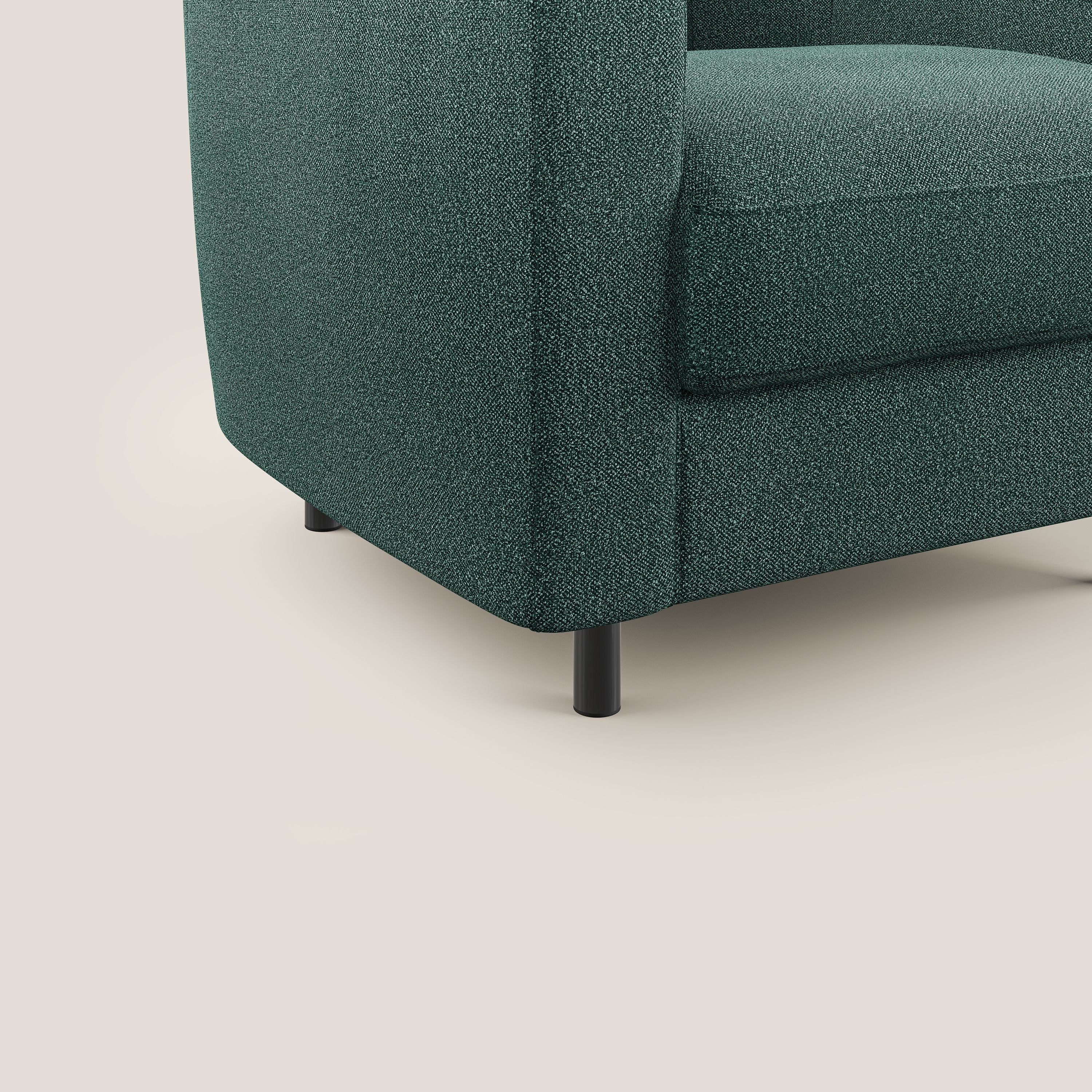 Pandora Poltroncina in morbido tessuto bouclé impermeabile T07 verde - divani.store