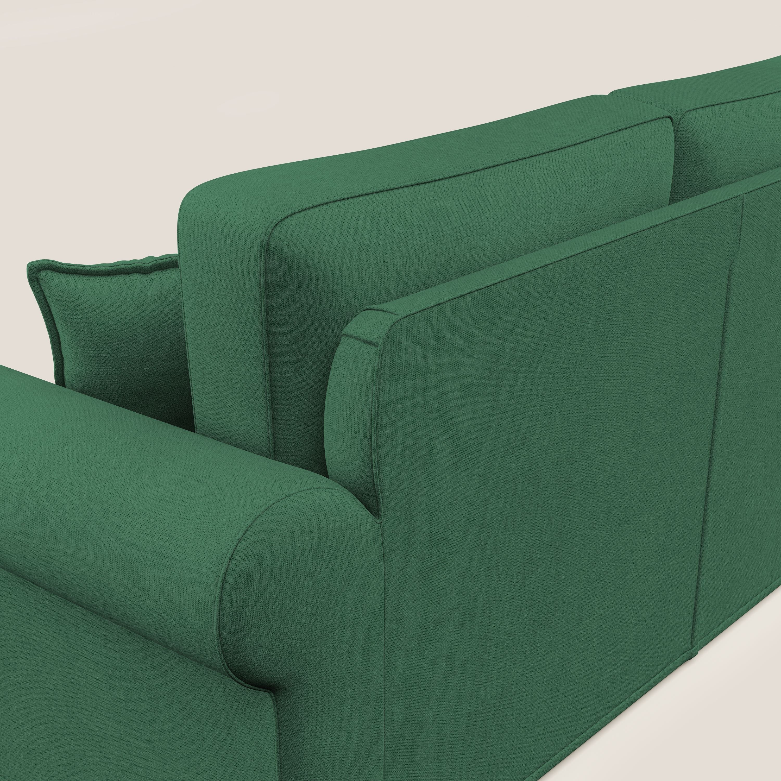 Lady divano classico in piuma d'oca realizzato con tessuto impermeabile T02 verde - divani.store