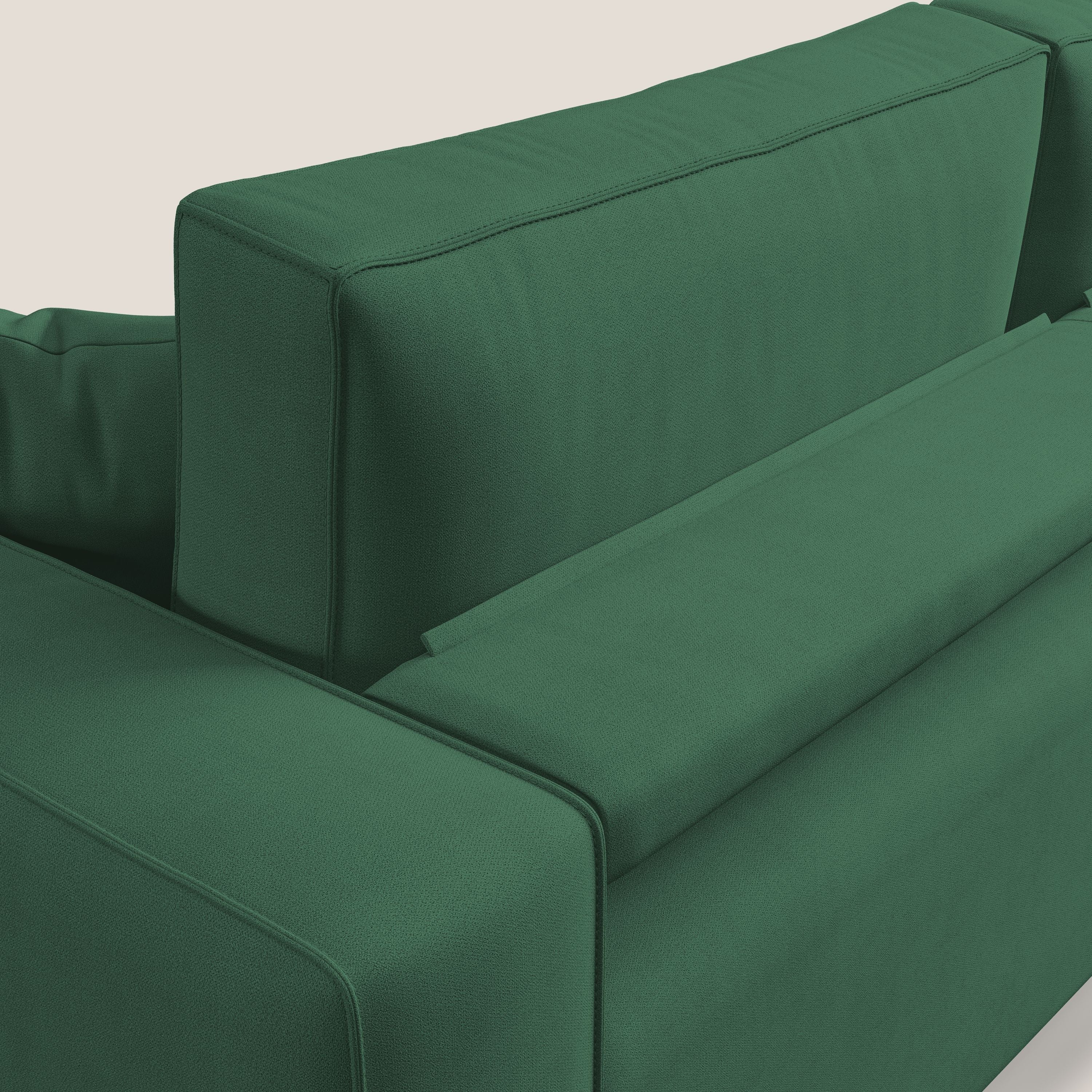 Morfeo divano con sedute estraibili in morbido tessuto impermeabile T02 verde - divani.store