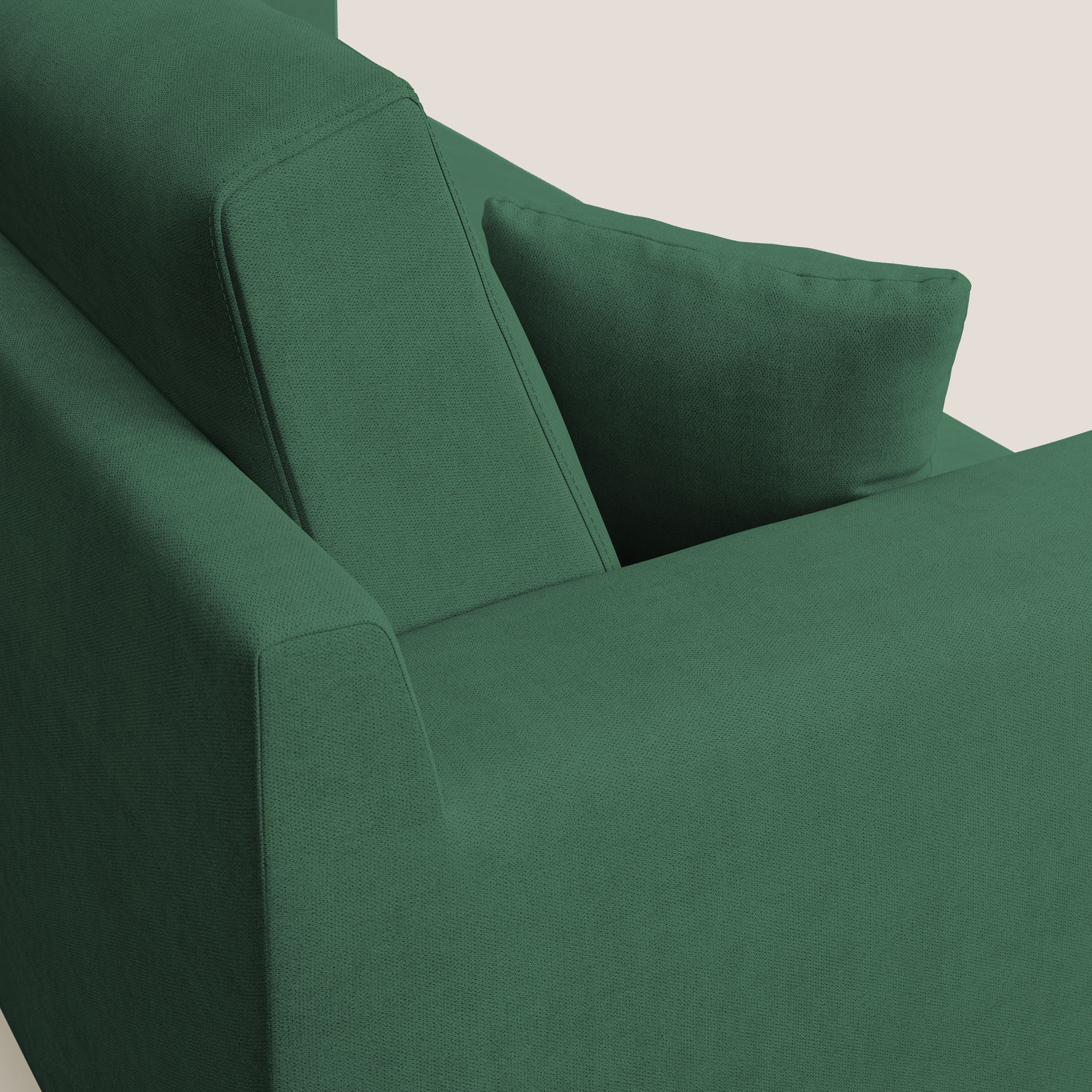 Danish divano moderno in tessuto morbido impermeabile T02 verde - divani.store