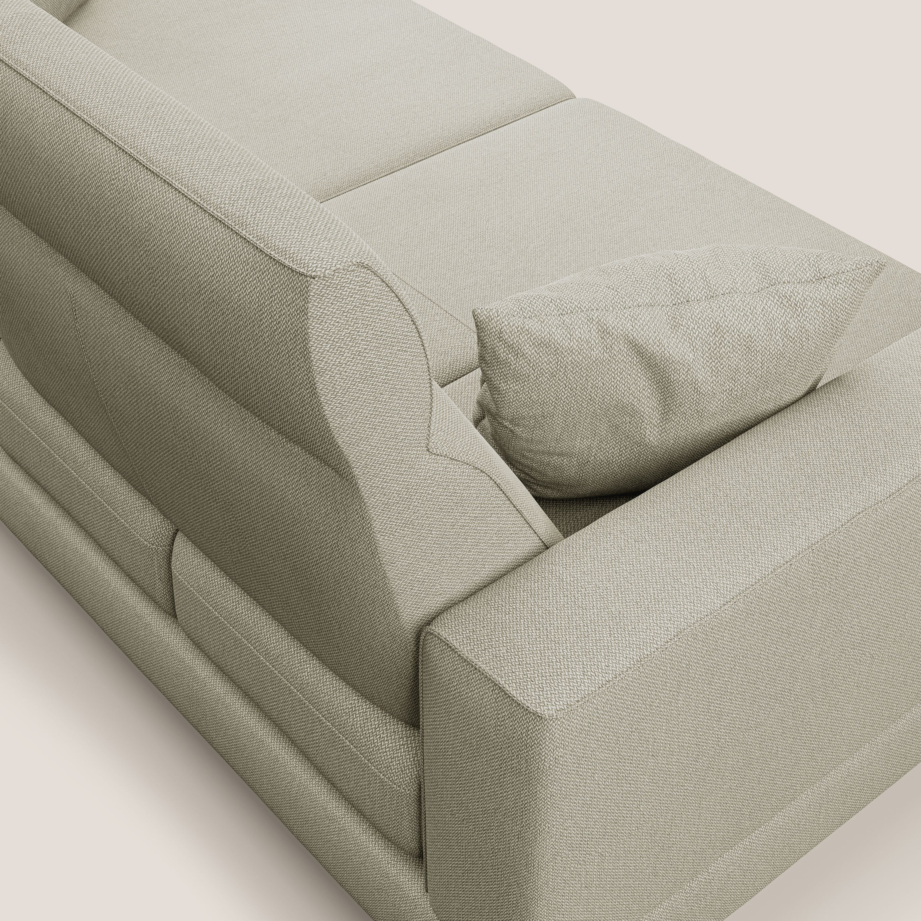 Slide Divano con schienali traslanti e poggiatesta in tessuto smacchiabile T05 panna - divani.store