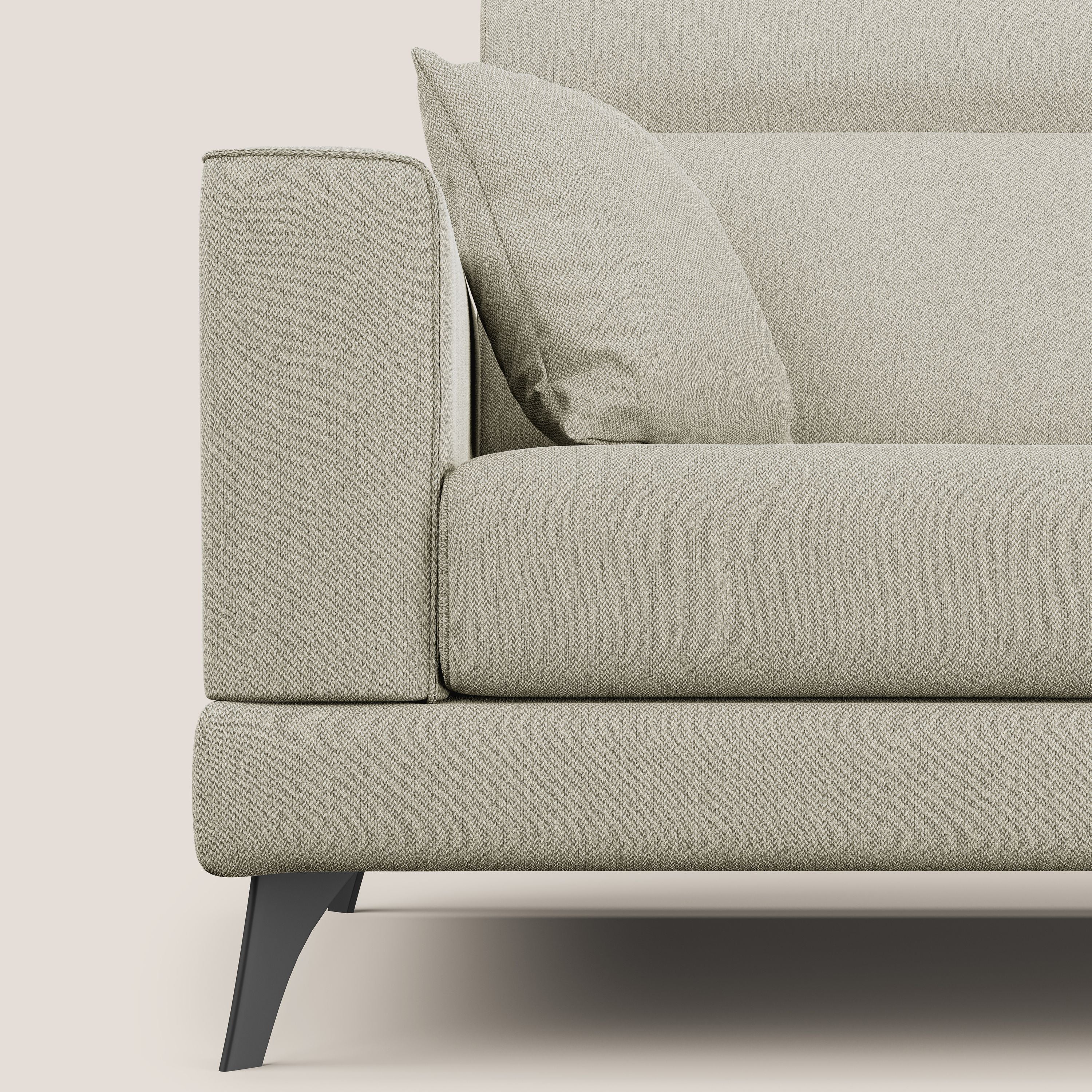 Slide Divano con schienali traslanti e poggiatesta in tessuto smacchiabile T05 panna - divani.store