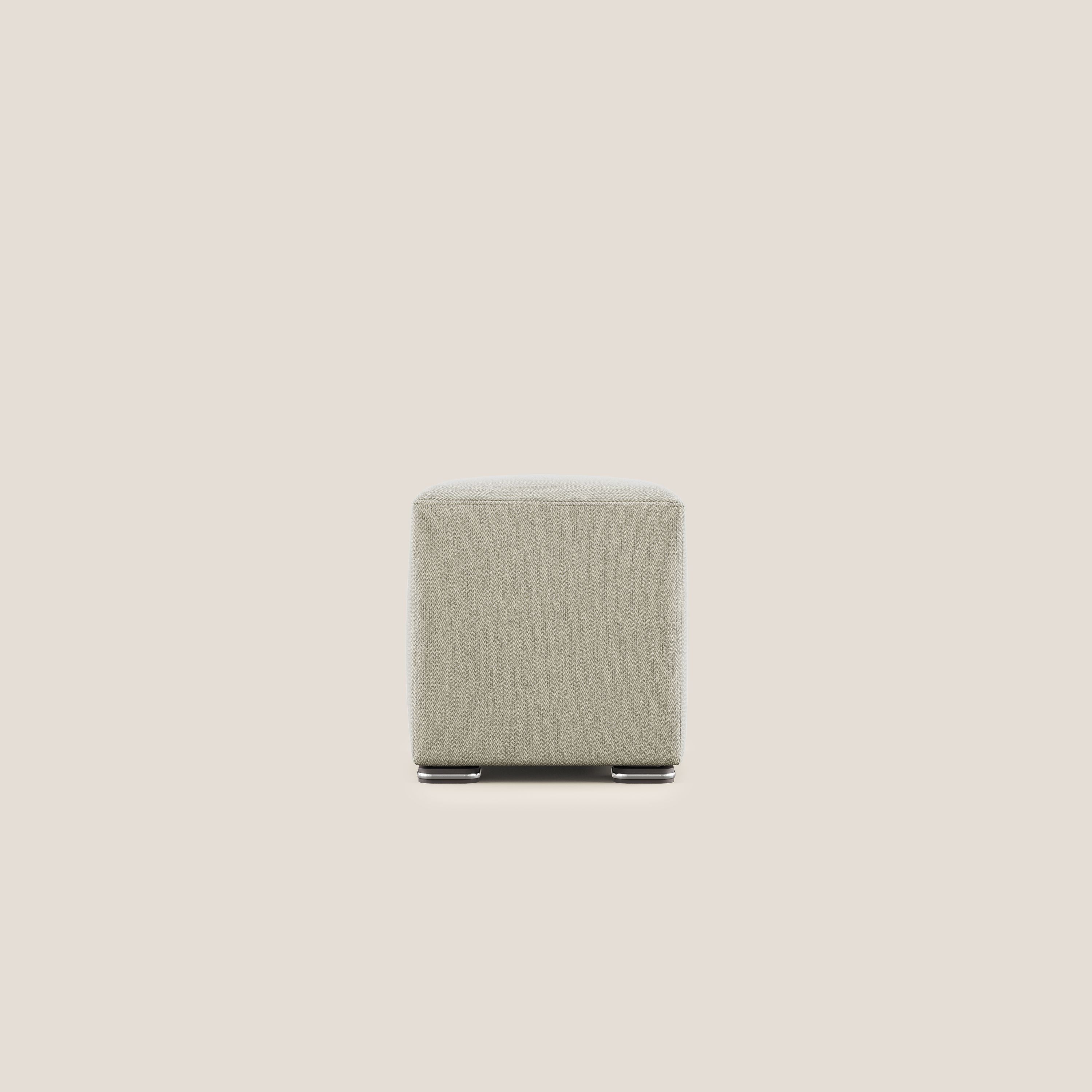 Cube pouf in tessuto morbido smacchiabile T05 beige - divani.store
