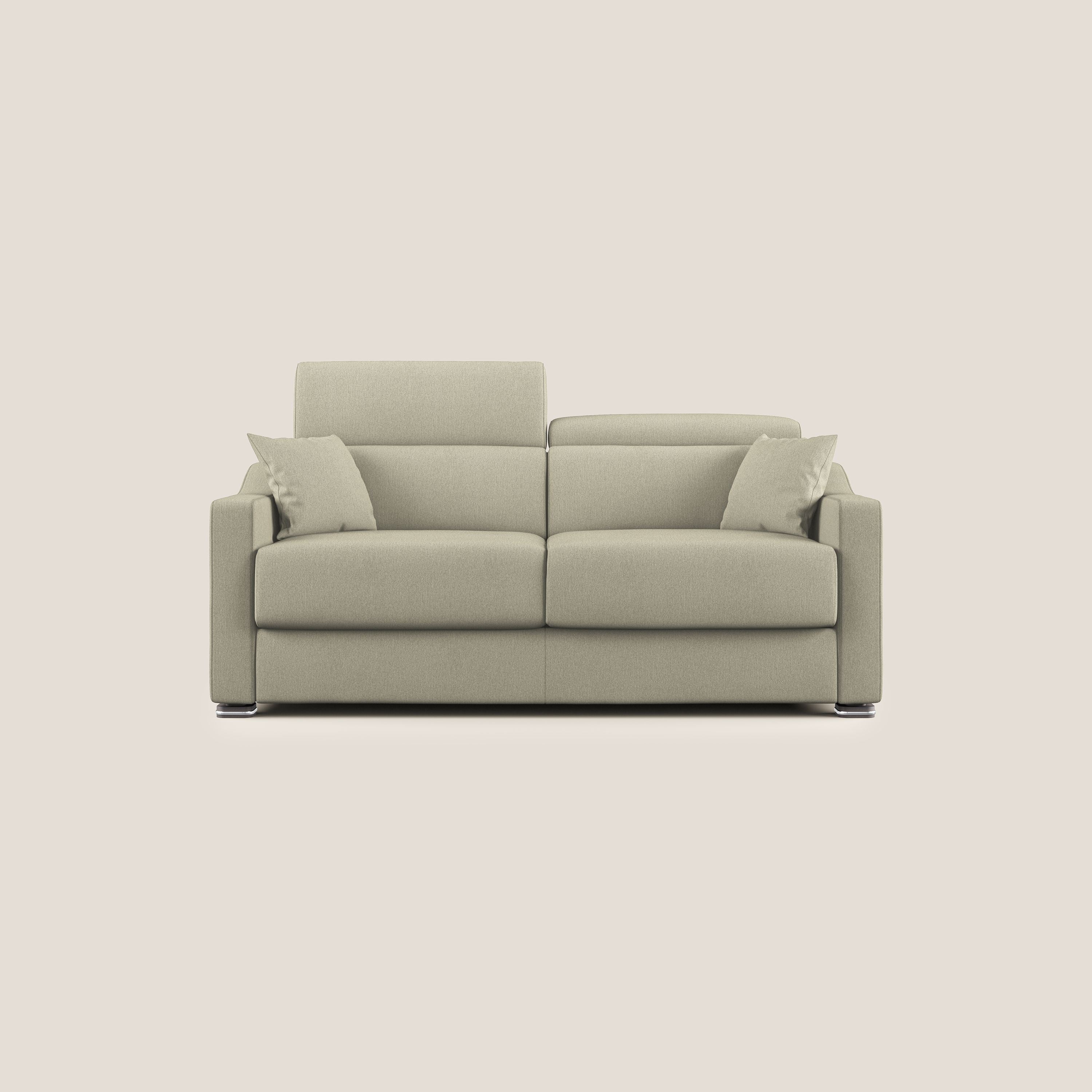 Amber divano letto matrimoniale in tessuto smacchiabile T05 panna - divani.store