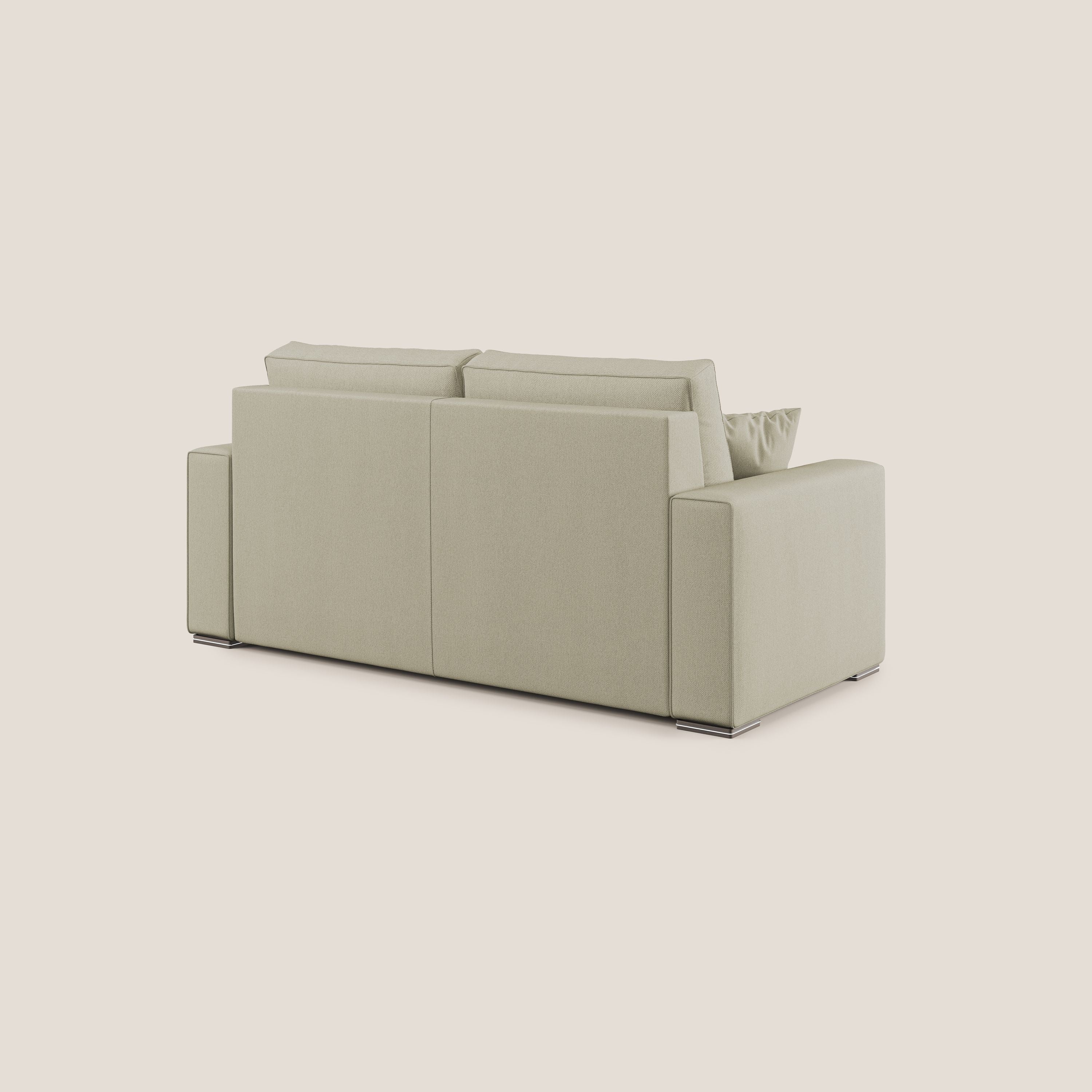 Dream Divano letto moderno dai morbidi cuscini in tessuto smacchiabile T05 panna - divani.store